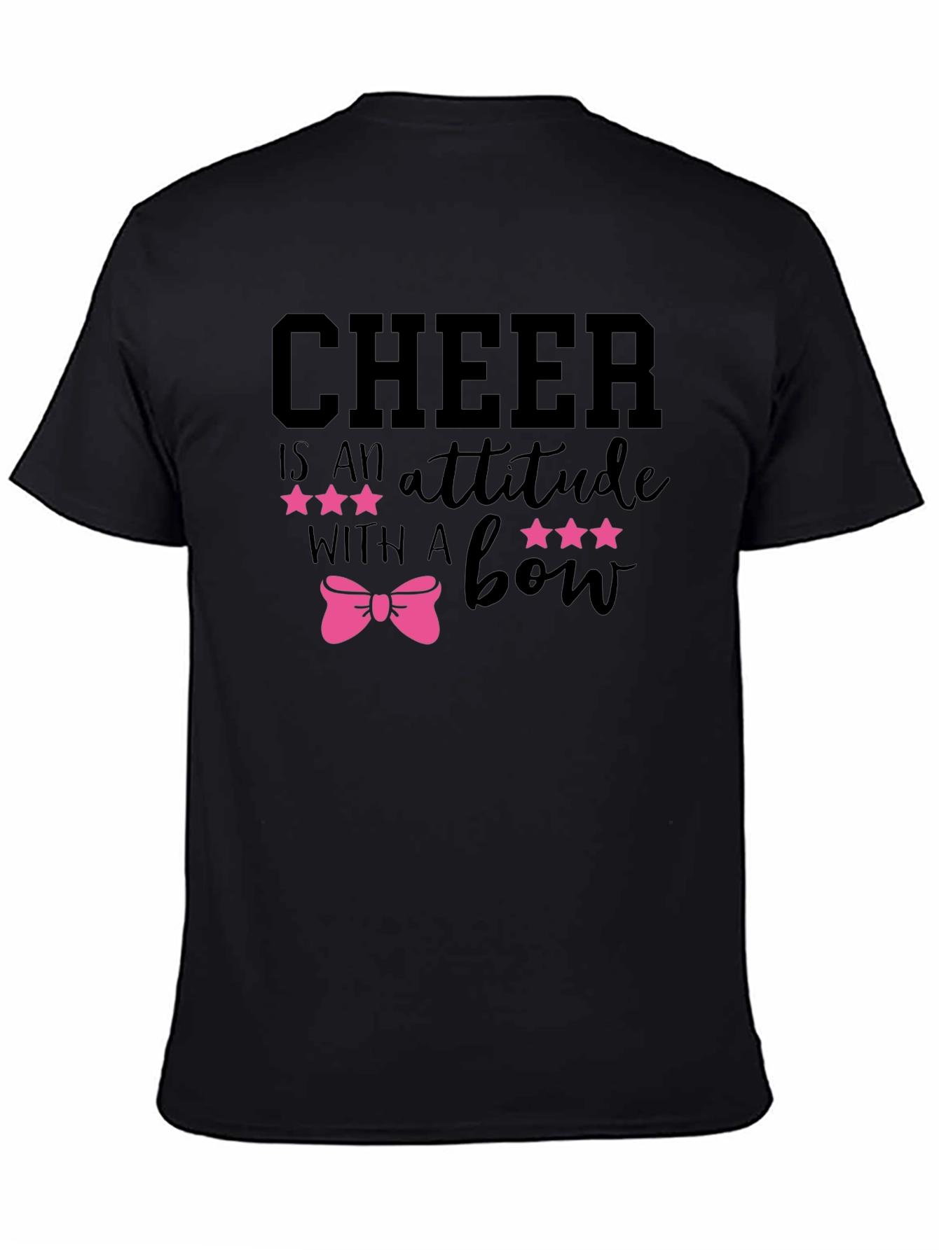 Cheer Attitude Bow Graphic T-Shirt