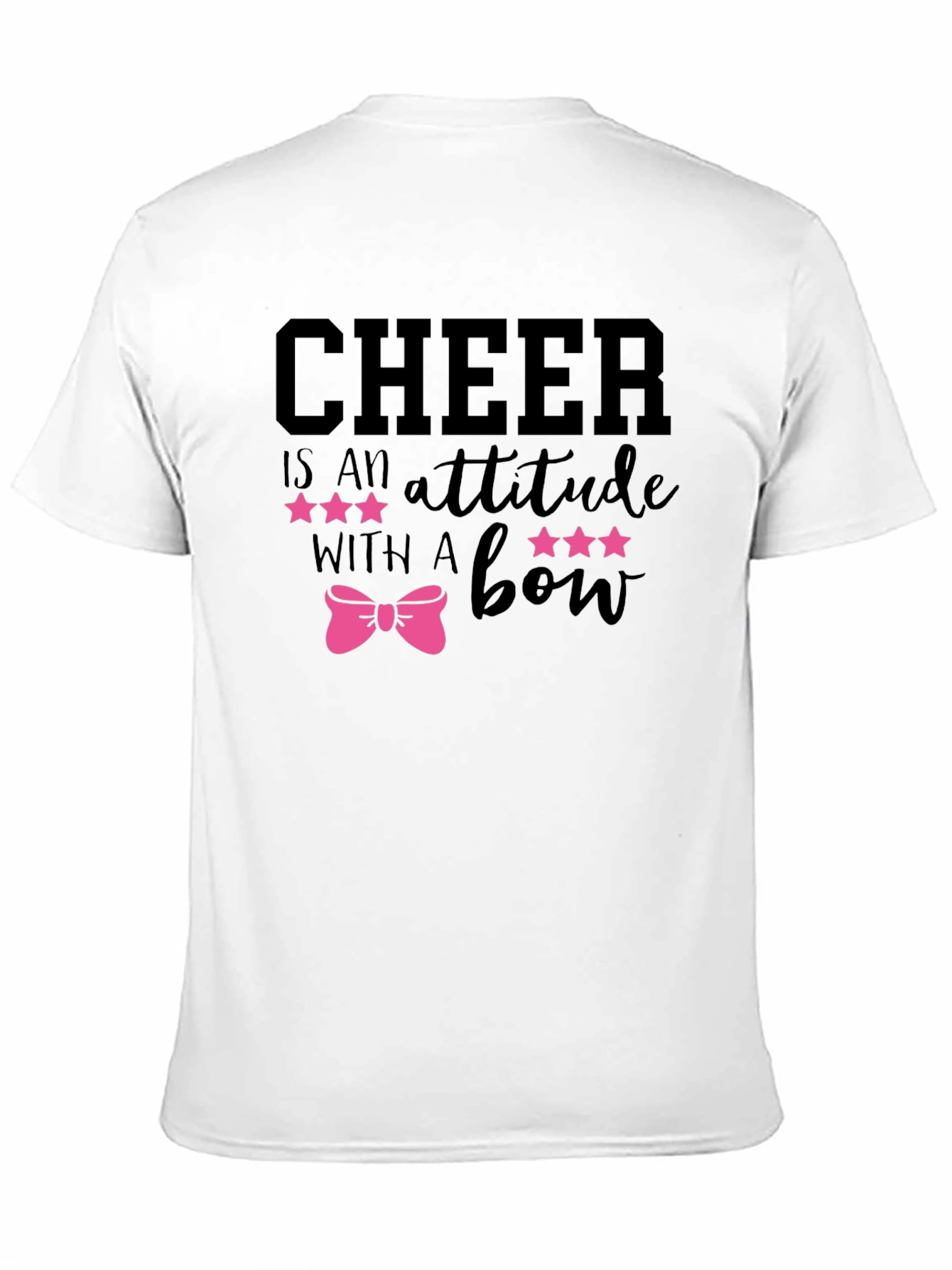 Cheer Attitude Bow Graphic T-Shirt