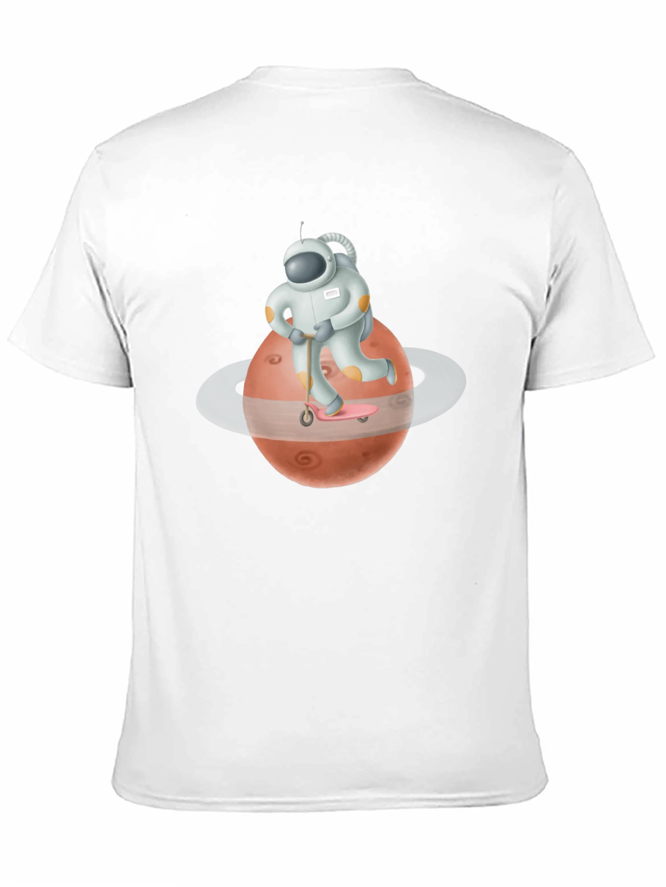 Astronaut Mars Scooter Black T-Shirt