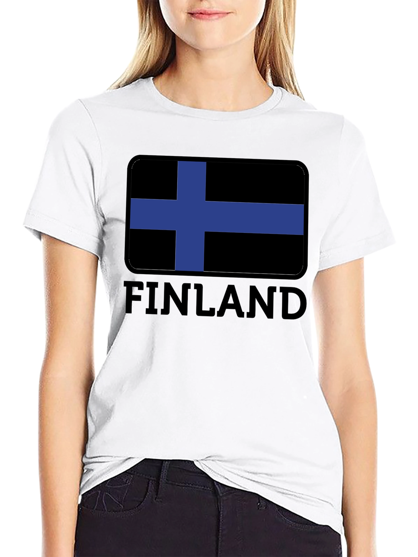 Finland Flag Black T-Shirt - Finnish Pride Tee