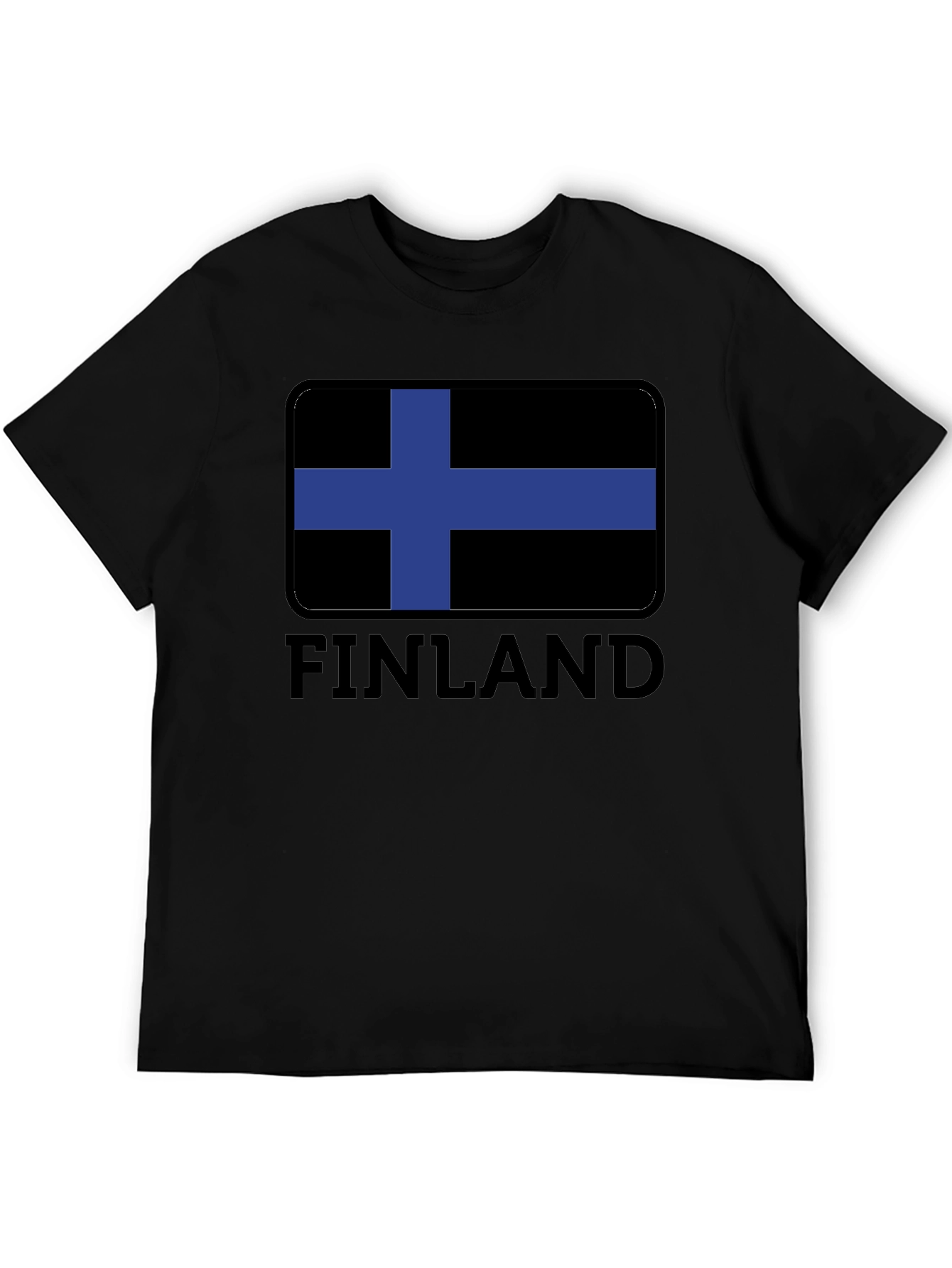 Finland Flag Black T-Shirt - Finnish Pride Tee