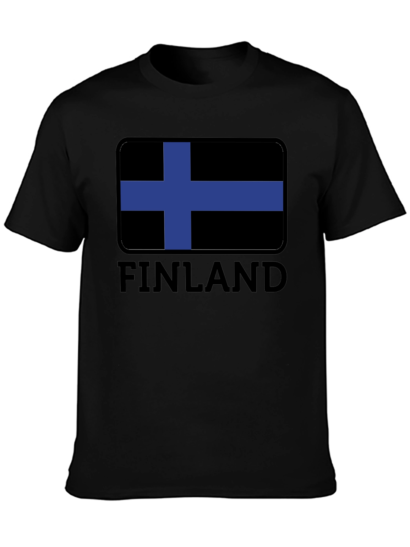 Finland Flag Black T-Shirt - Finnish Pride Tee