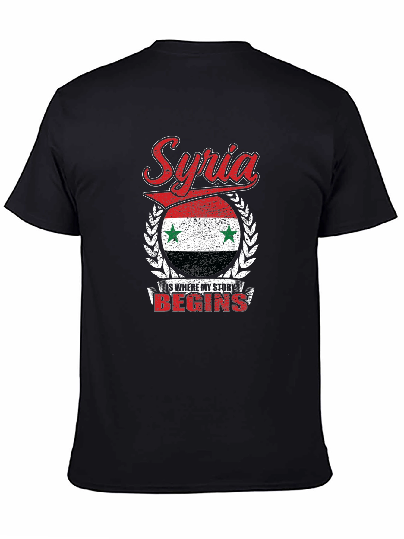 Syria Flag Graphic T-Shirt Patriotic Pride Tee