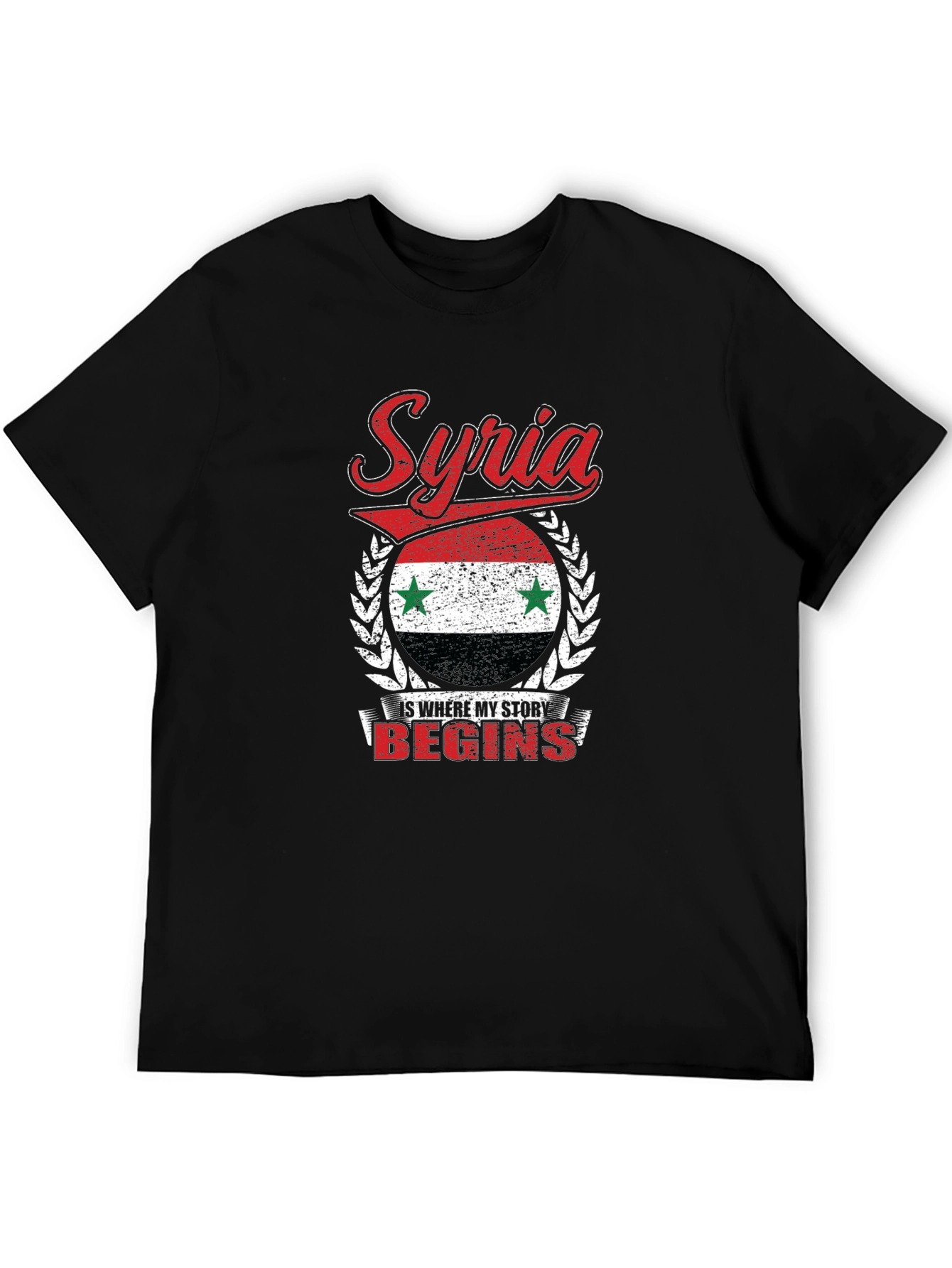 Syria Flag Graphic T-Shirt Patriotic Pride Tee