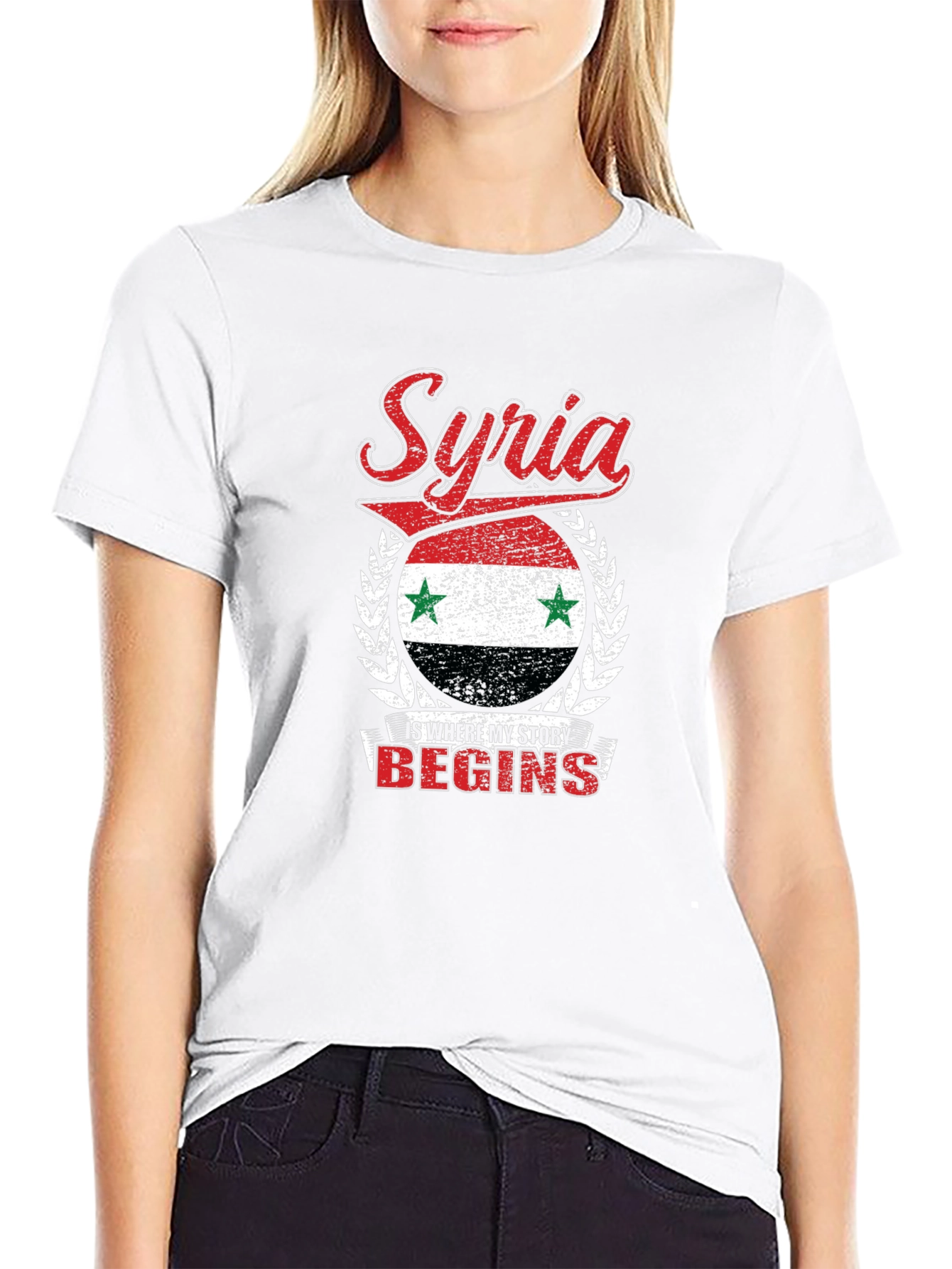 Syria Flag Graphic T-Shirt Patriotic Pride Tee