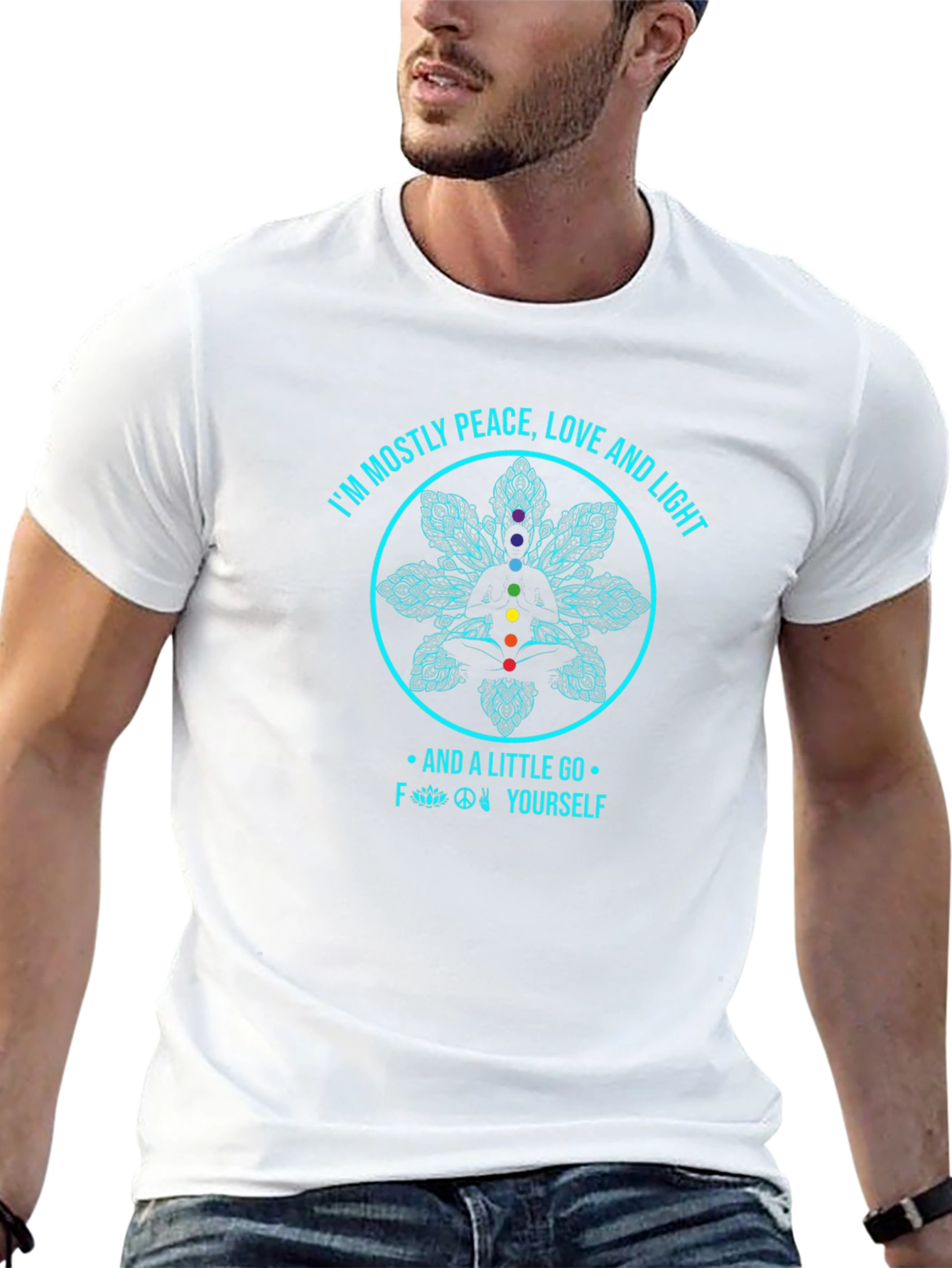 Peace Love & Light T-Shirt - Yoga Meditation Tee