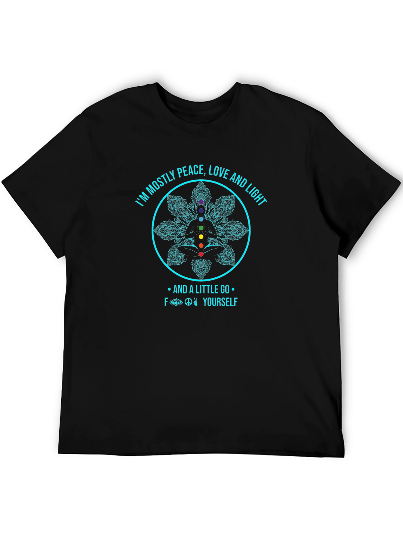 Peace Love & Light T-Shirt - Yoga Meditation Tee