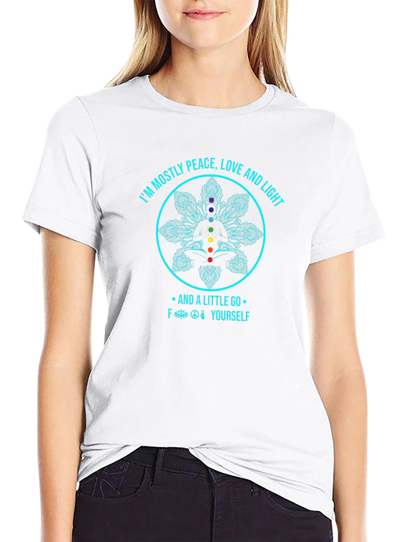 Peace Love & Light T-Shirt - Yoga Meditation Tee
