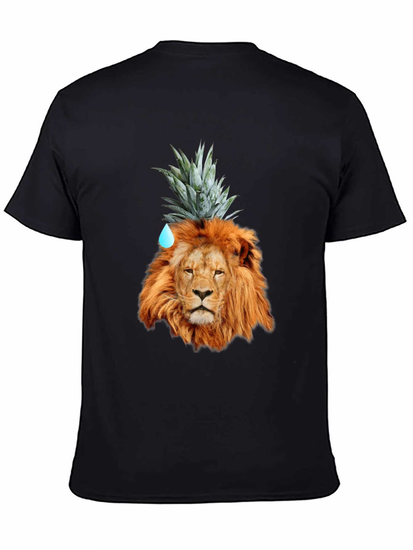 Lion Head with Pineapple Crown Novelty T-Shirt