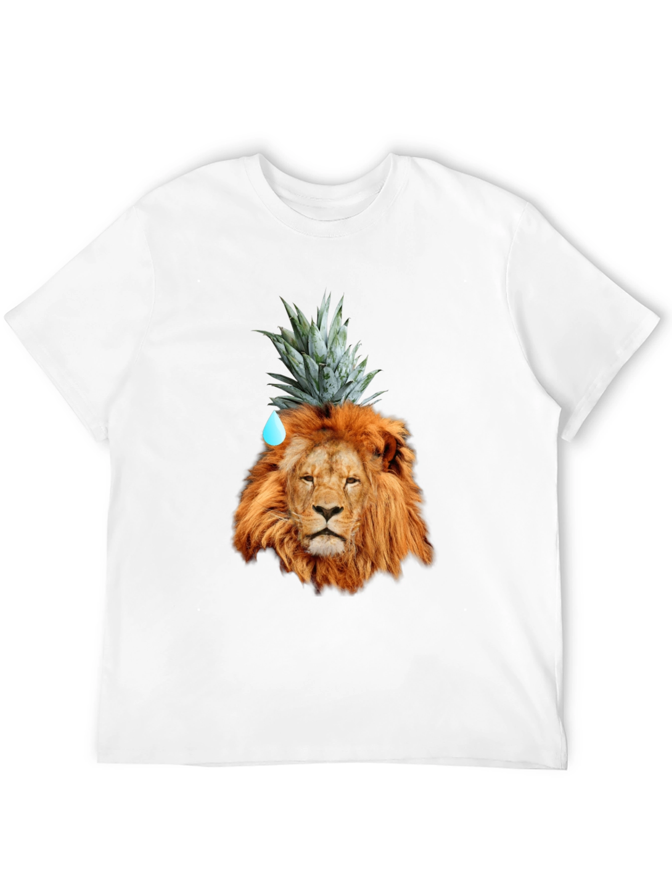 Lion Head with Pineapple Crown Novelty T-Shirt