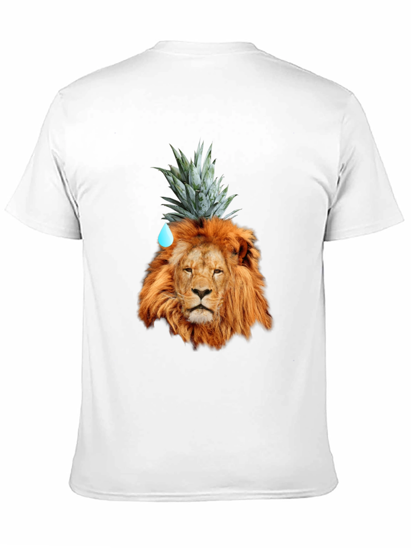 Lion Head with Pineapple Crown Novelty T-Shirt