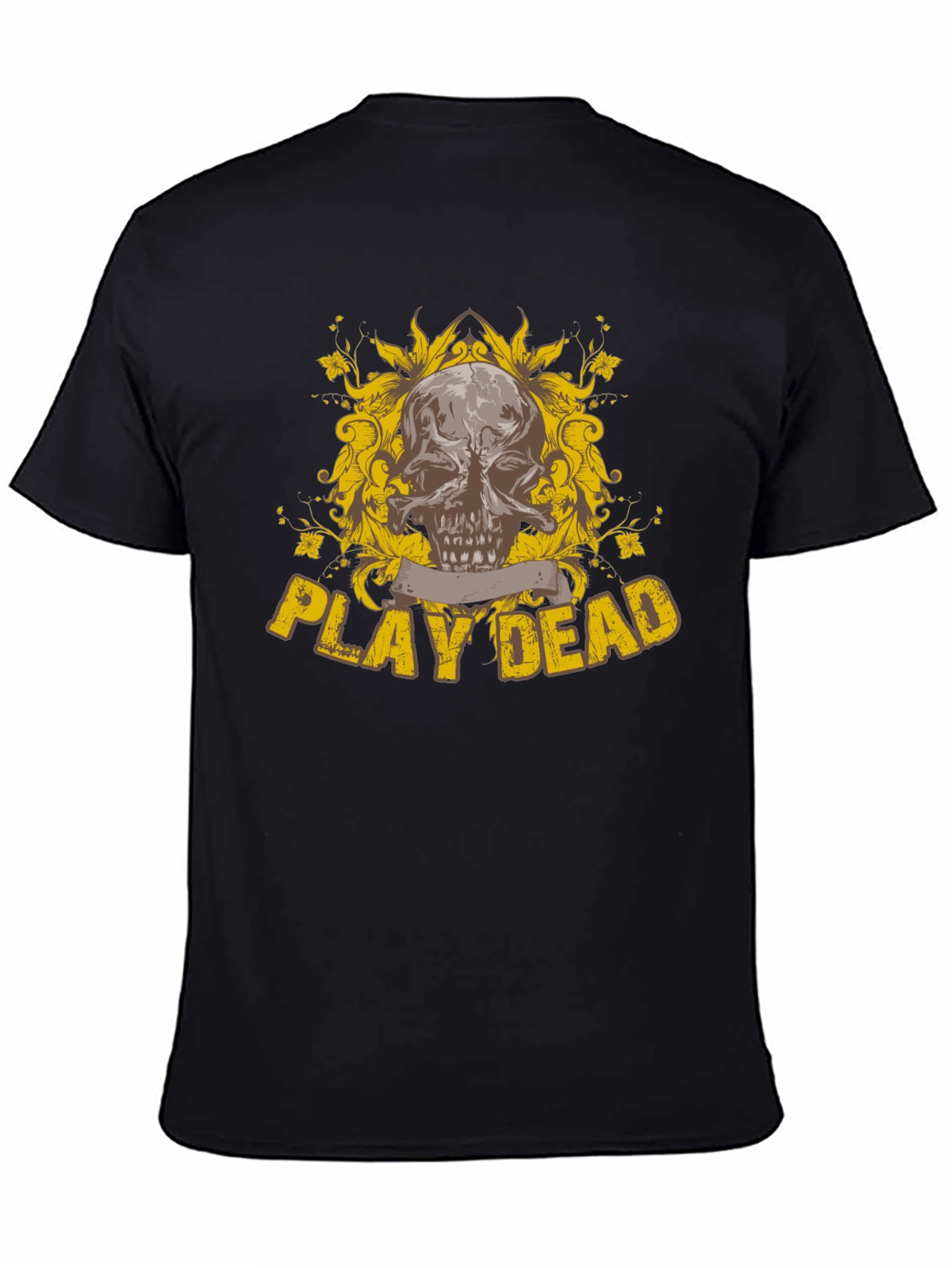 Play Dead Skull Graphic Black T-Shirt