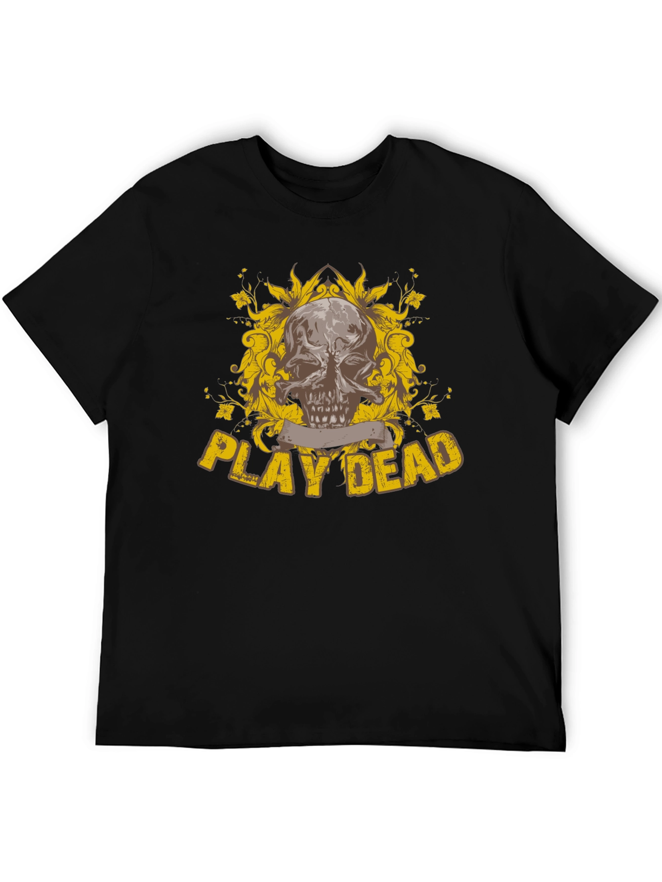 Play Dead Skull Graphic Black T-Shirt