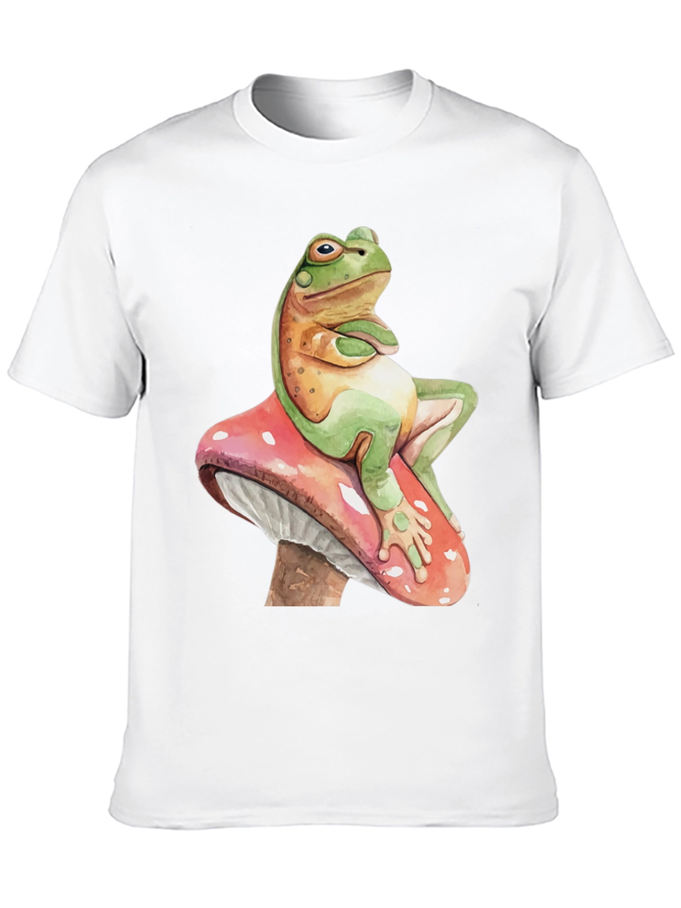 Frog on Mushroom T-Shirt - Relaxed Funny Graphic Tee