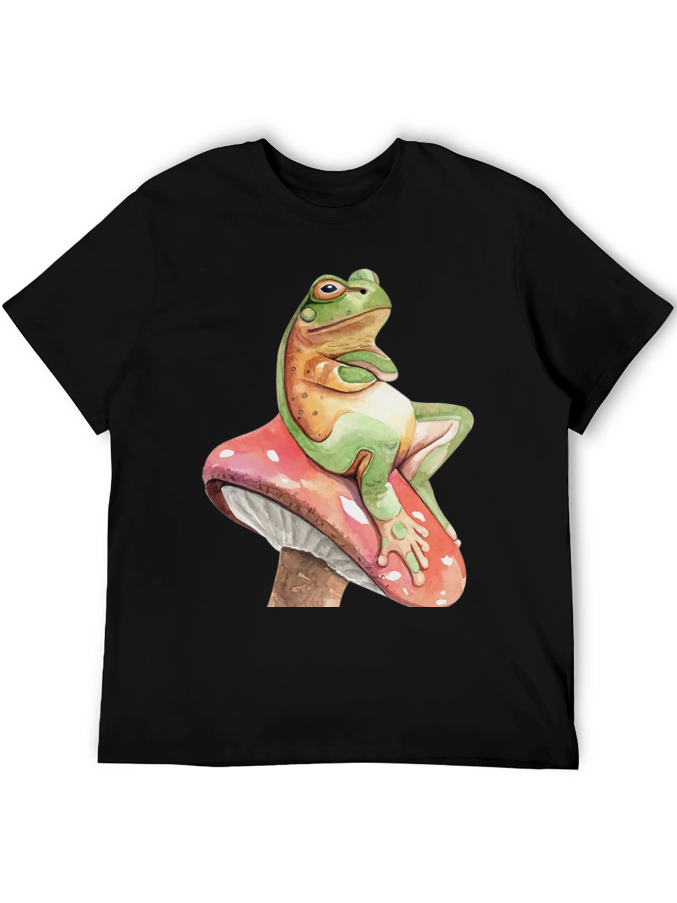 Frog on Mushroom T-Shirt - Relaxed Funny Graphic Tee