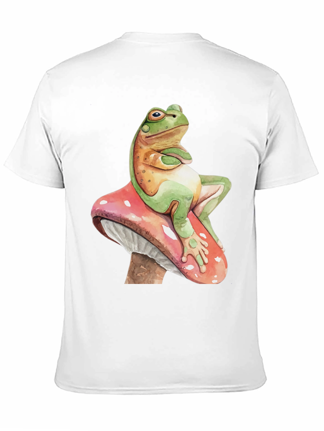 Frog on Mushroom T-Shirt - Relaxed Funny Graphic Tee