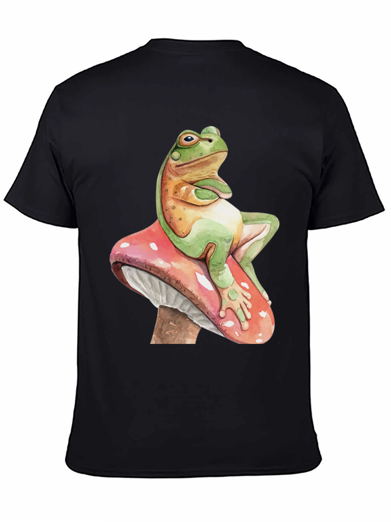 Frog on Mushroom T-Shirt - Relaxed Funny Graphic Tee