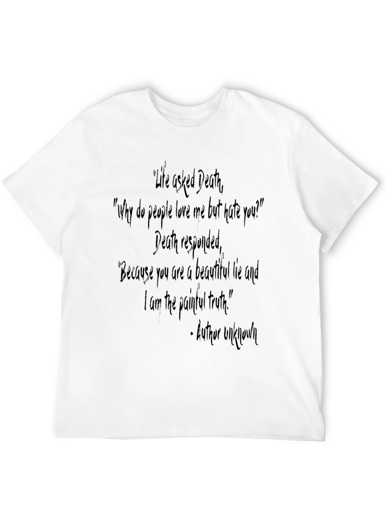 Life & Death Quote Graphic Tee - Black