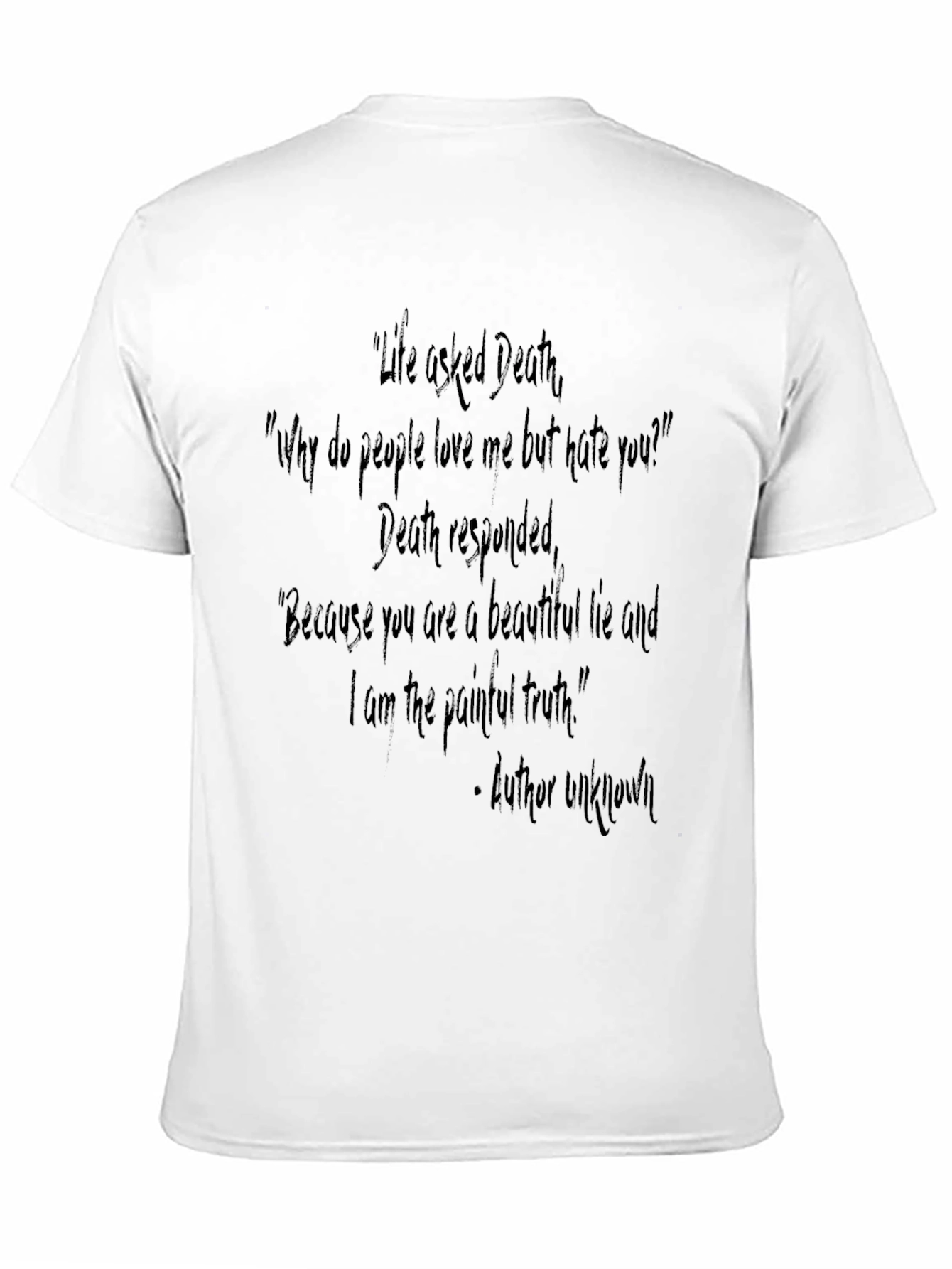 Life & Death Quote Graphic Tee - Black