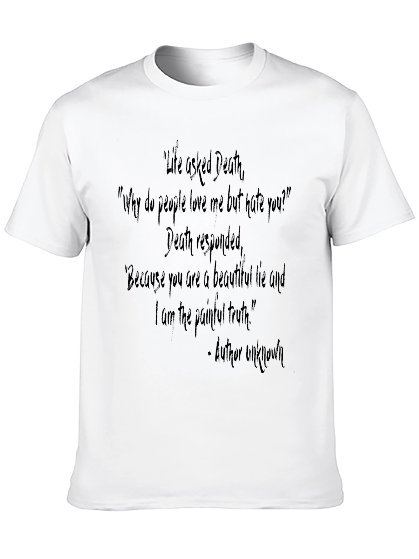Life & Death Quote Graphic Tee - Black