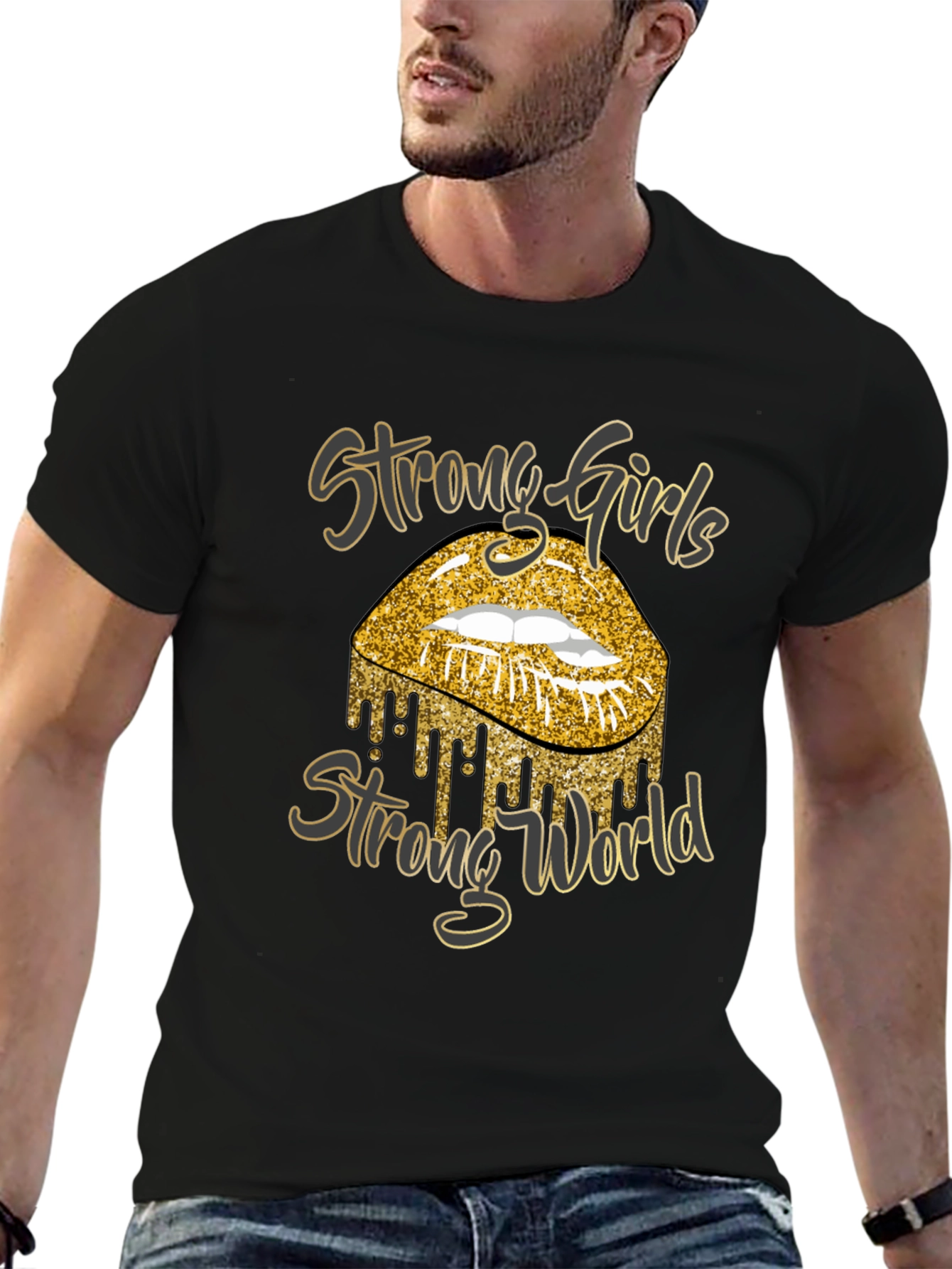 Strong Girls Strong World Graphic T-Shirt