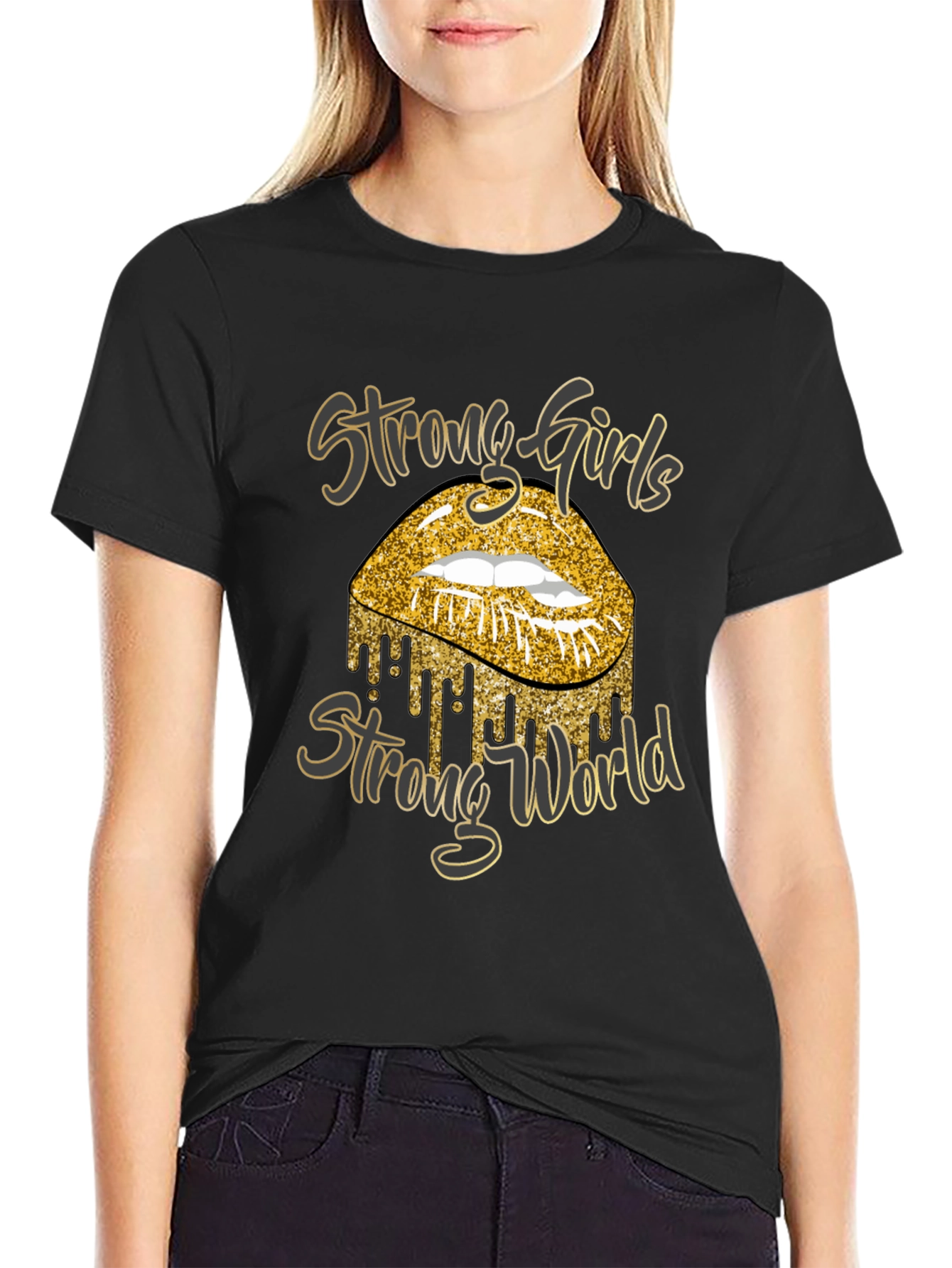 Strong Girls Strong World Graphic T-Shirt
