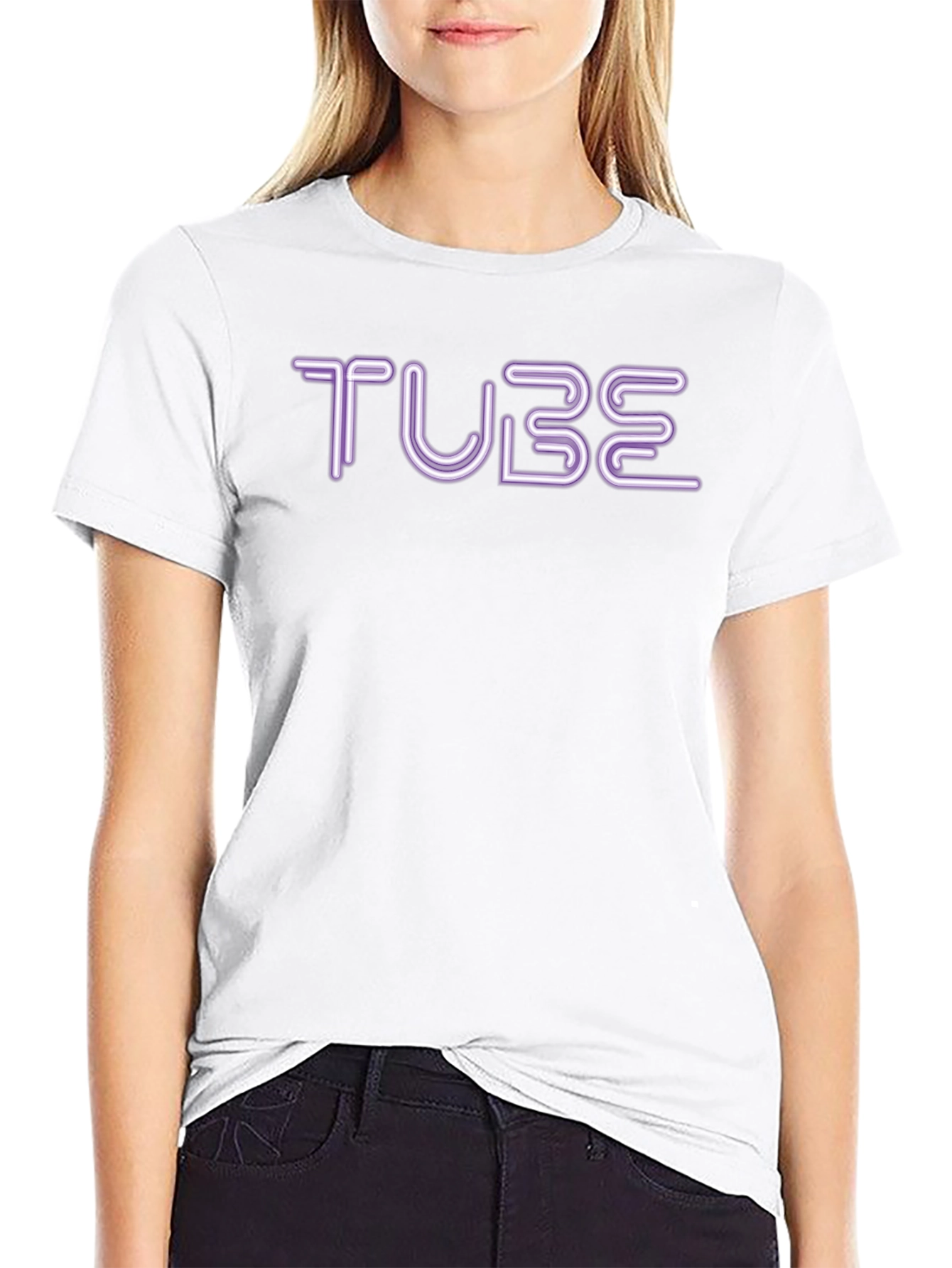 Tube Graphic Tee - Trendy Retro Style