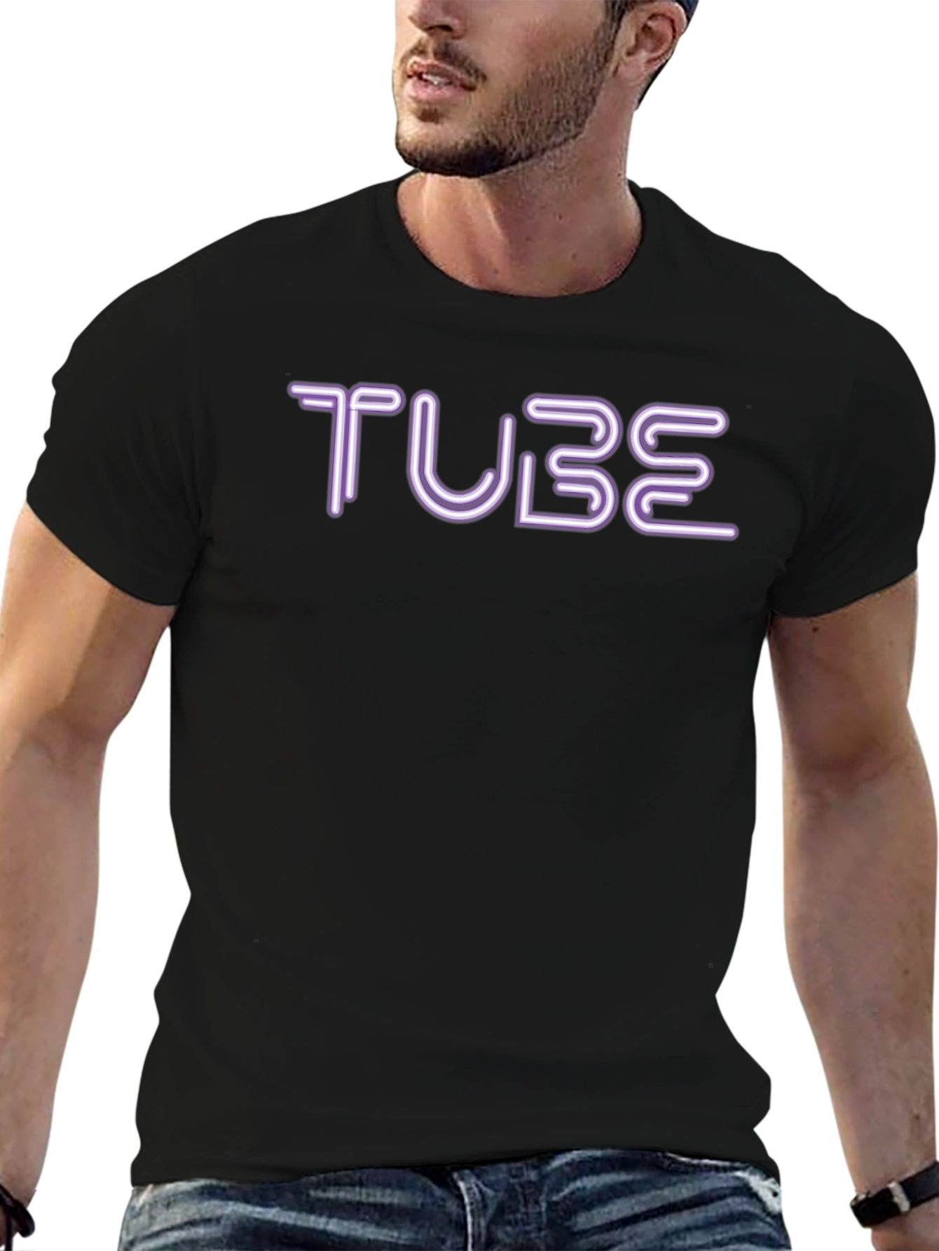 Tube Graphic Tee - Trendy Retro Style