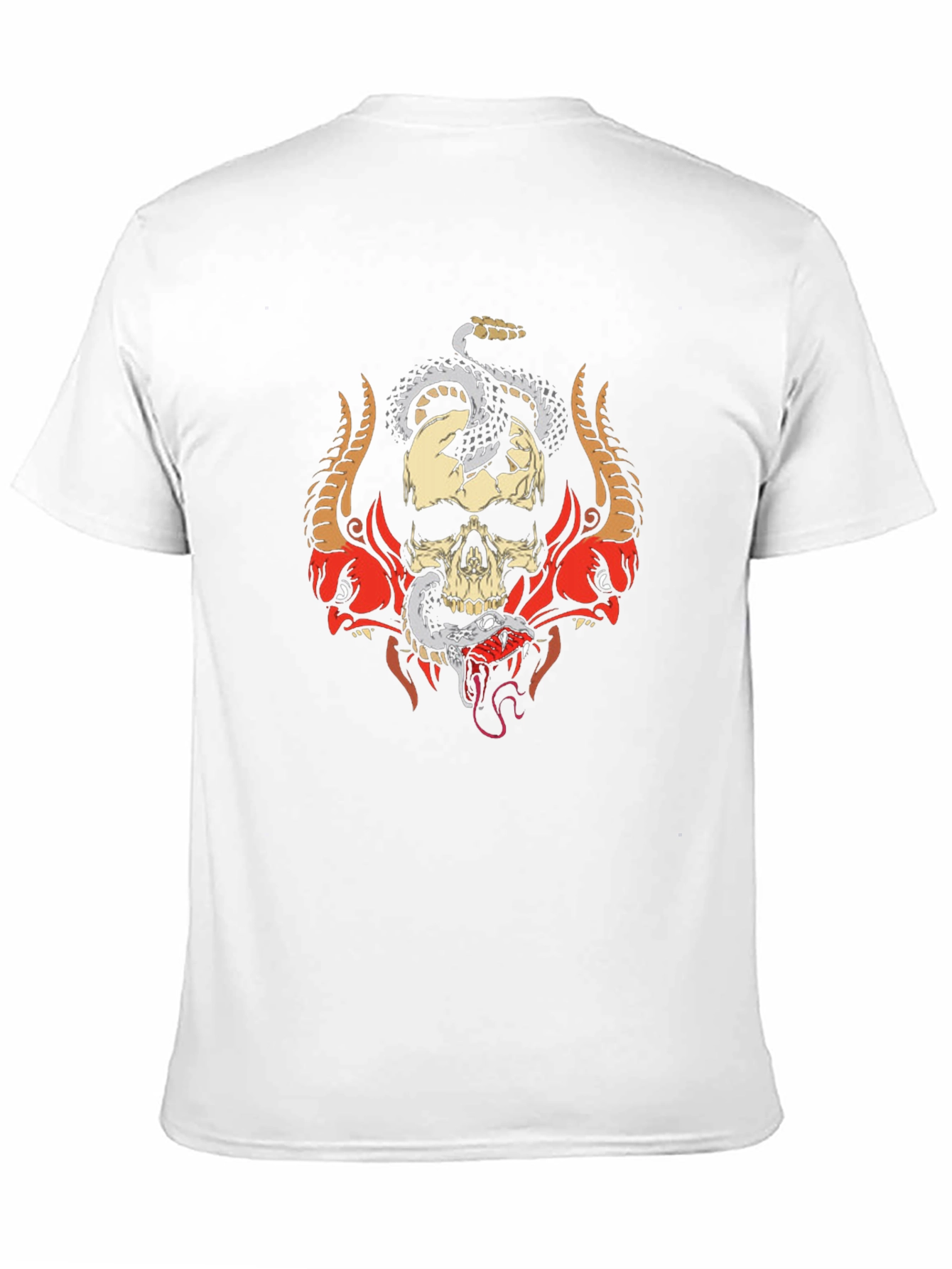 Skull & Snake Graphic Tee - Edgy Style