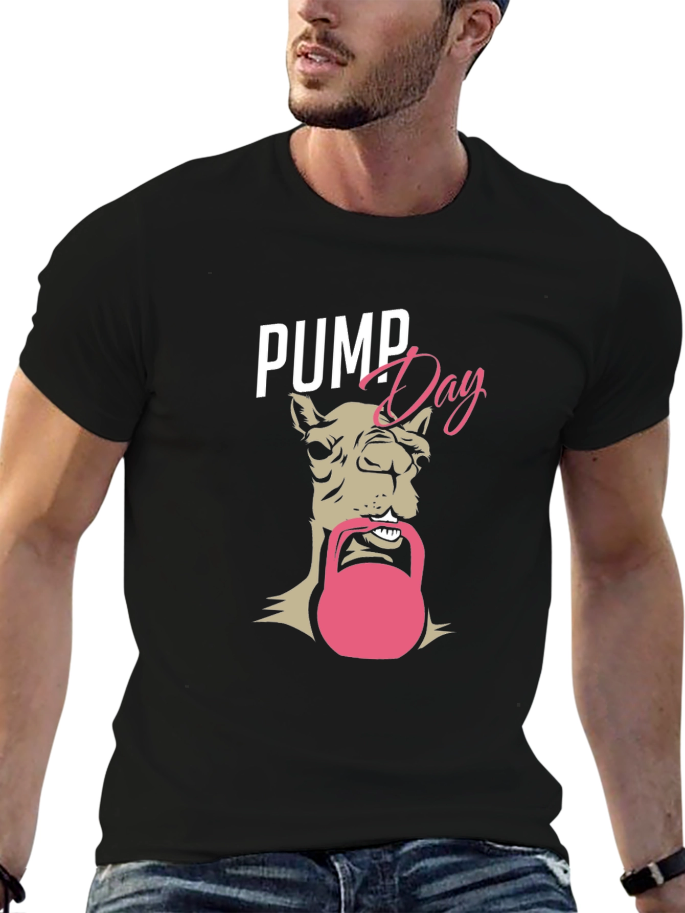 Pump Day Camel T-Shirt - Gym Workout Apparel