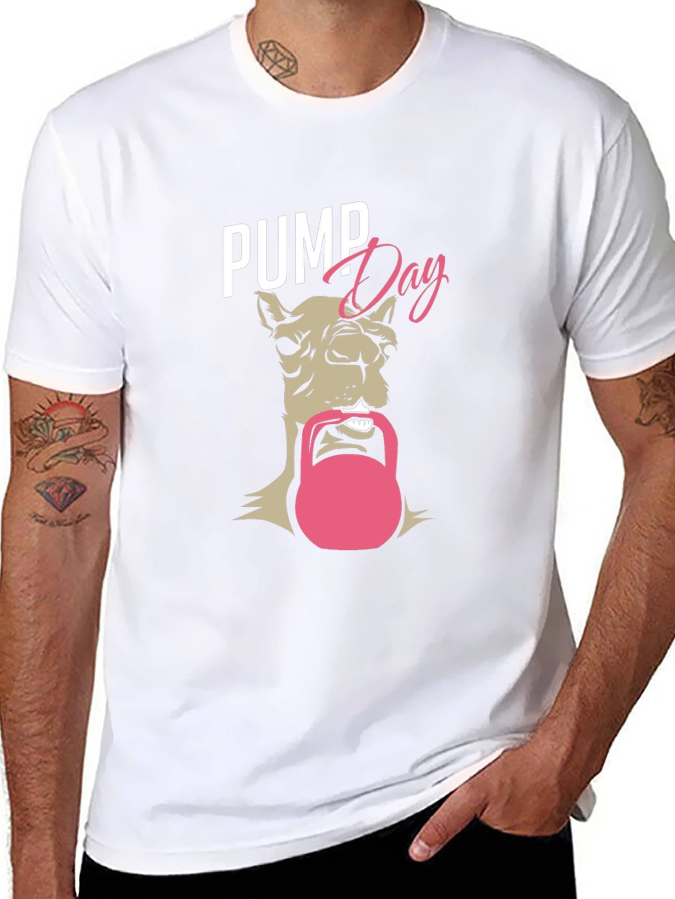 Pump Day Camel T-Shirt - Gym Workout Apparel