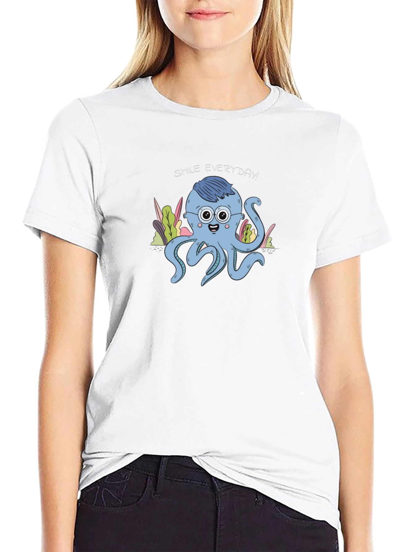 Smile Everyday Octopus Graphic Tee - Unisex