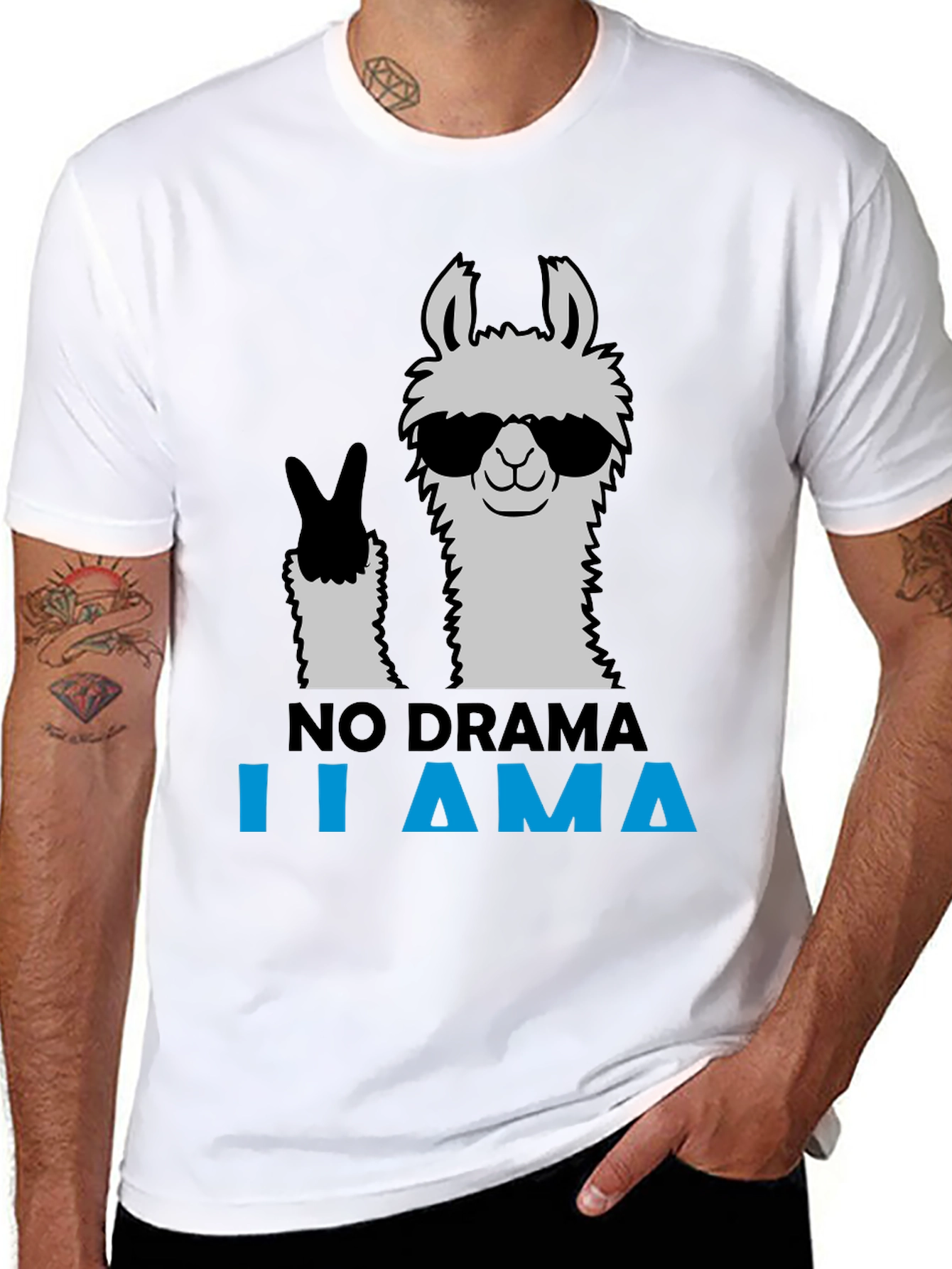 No Drama Llama Graphic Tee - Cool & Casual