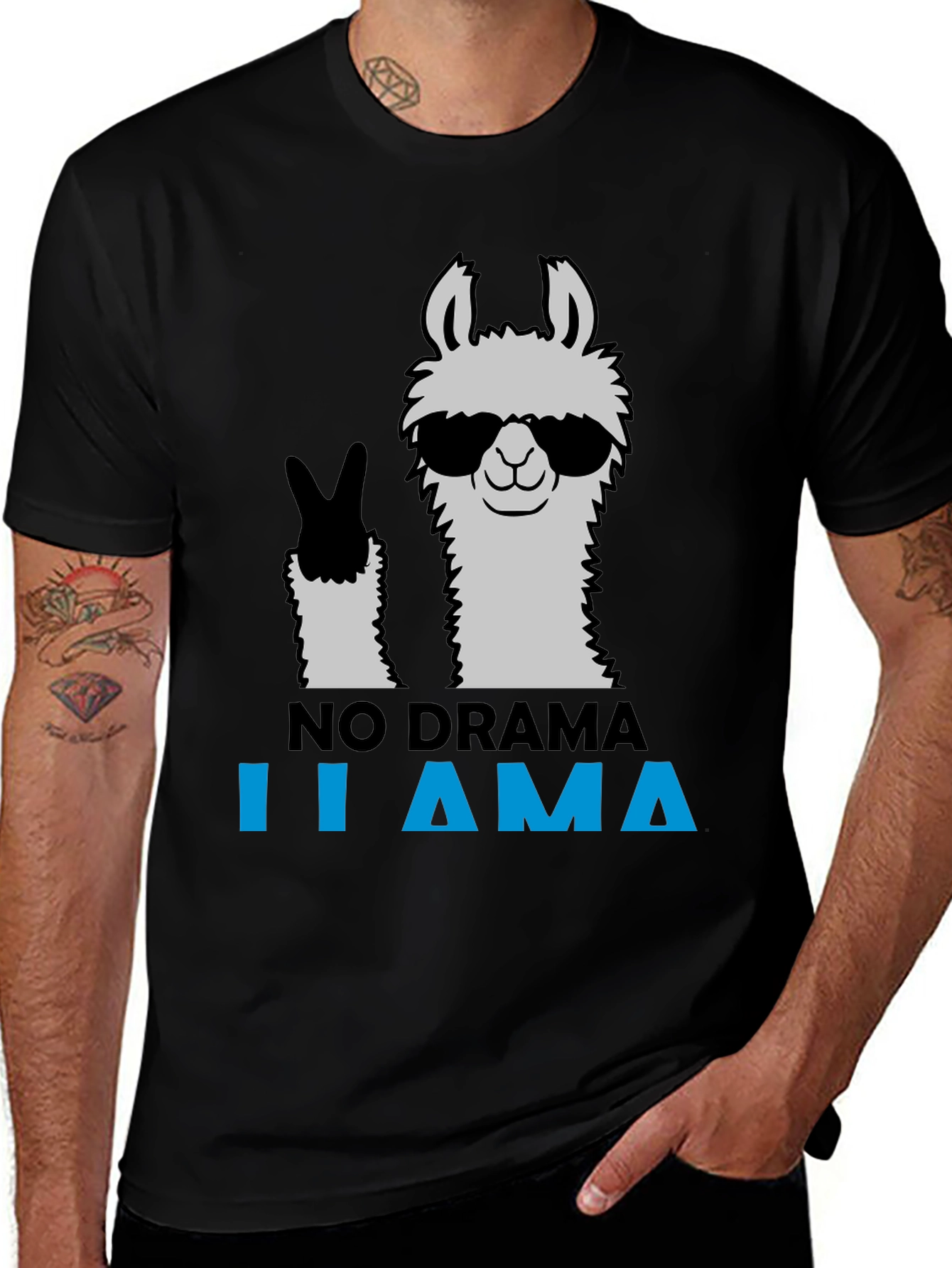 No Drama Llama Graphic Tee - Cool & Casual