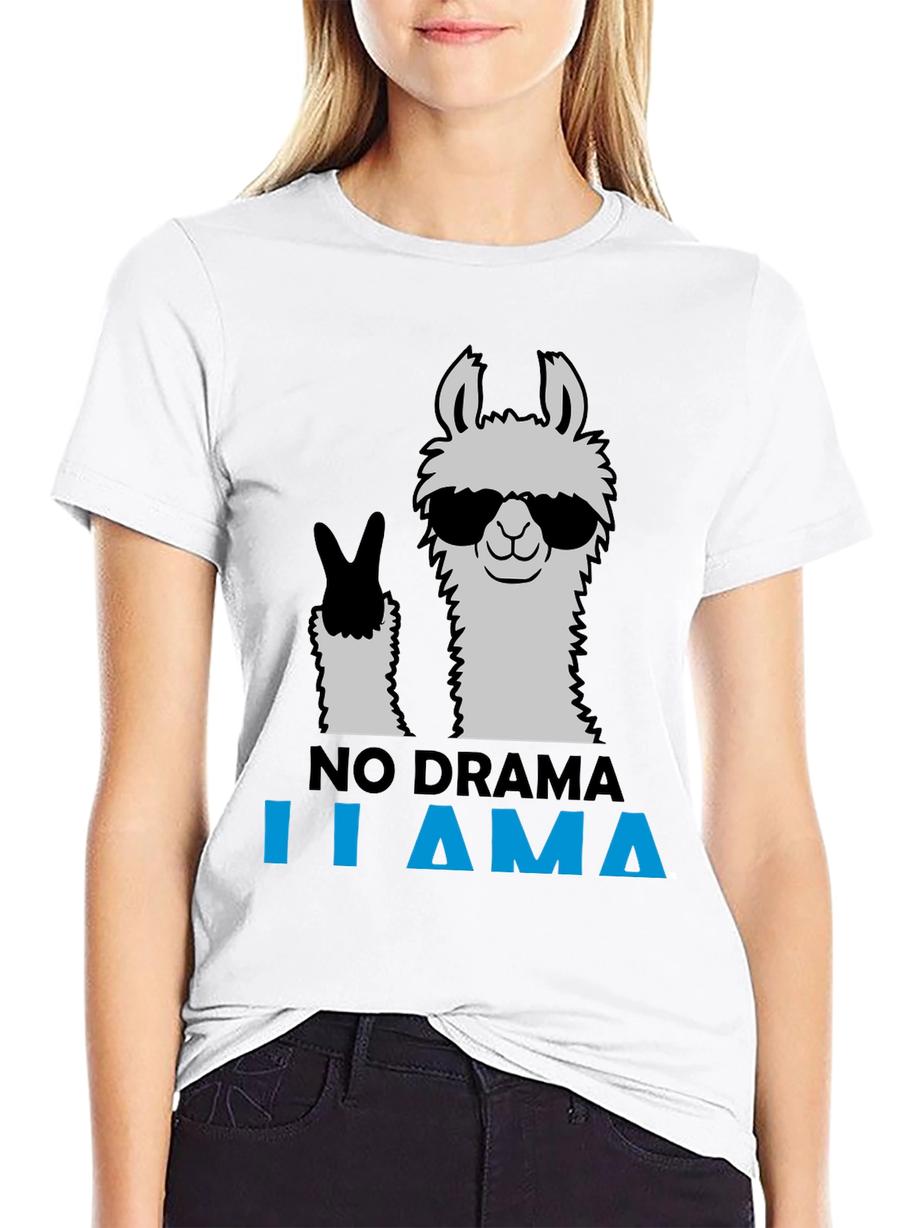 No Drama Llama Graphic Tee - Cool & Casual