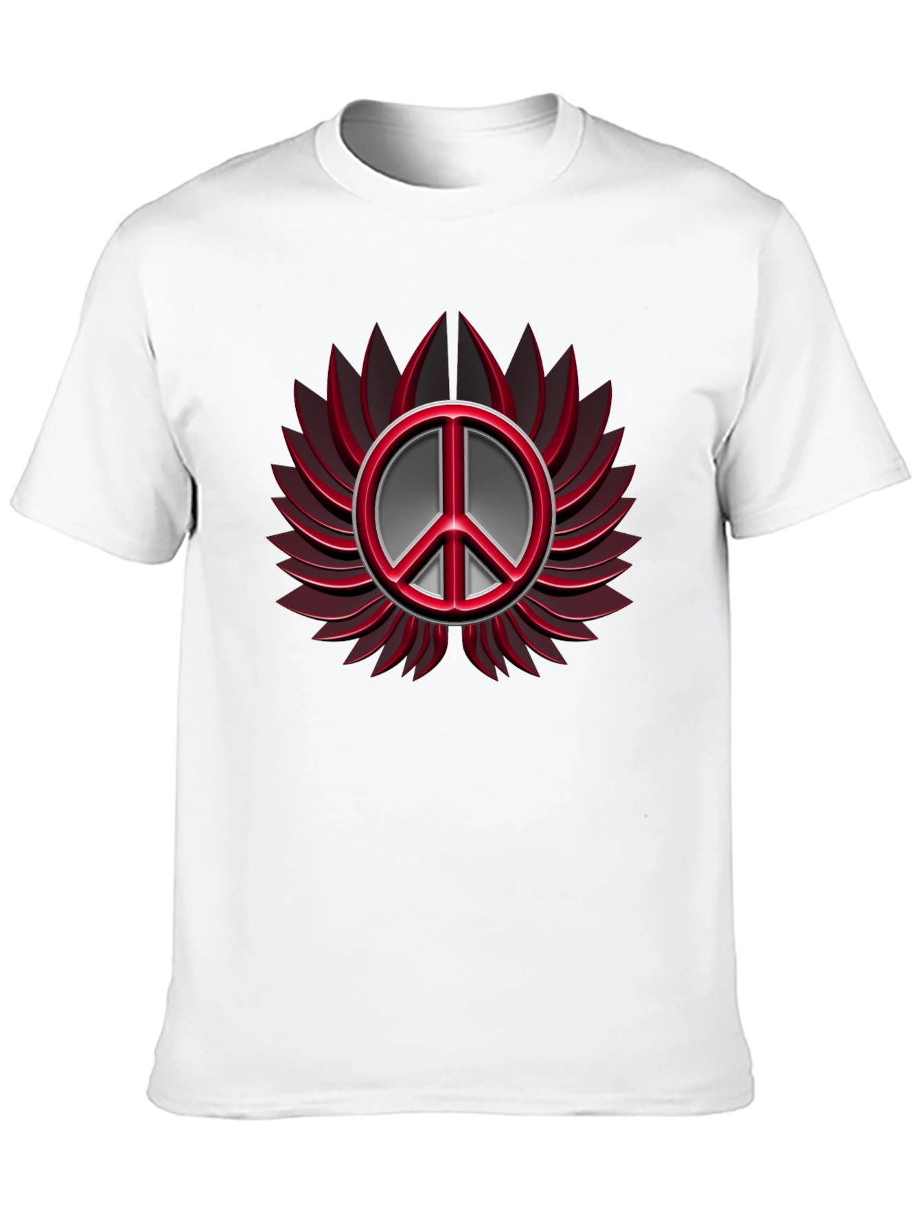 Peace Symbol Graphic T-Shirt - Black