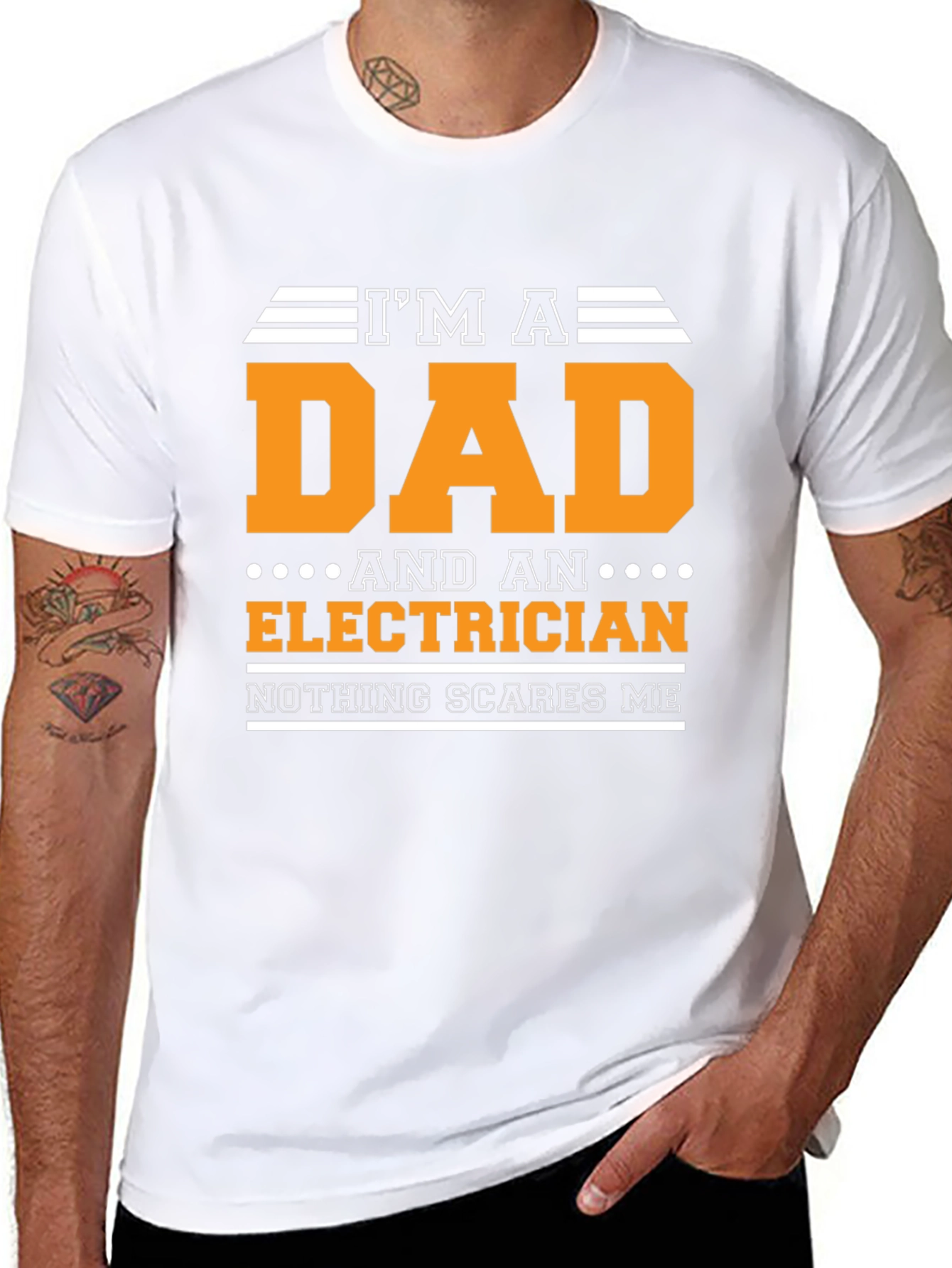 Dad Electrician T-Shirt - Nothing Scares Me!