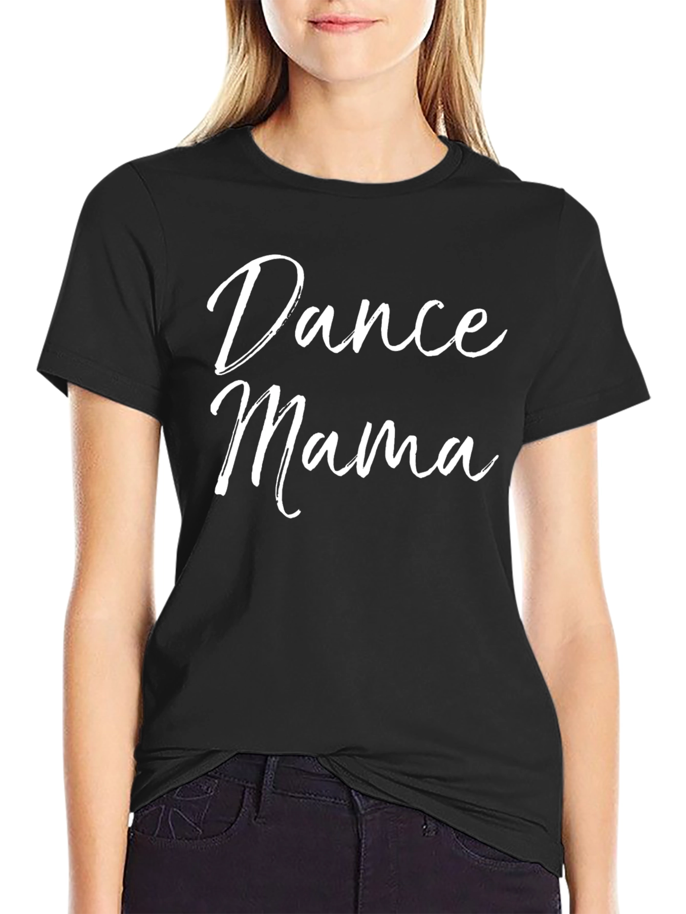 Dance Mama Graphic T-Shirt - Black Crew Neck