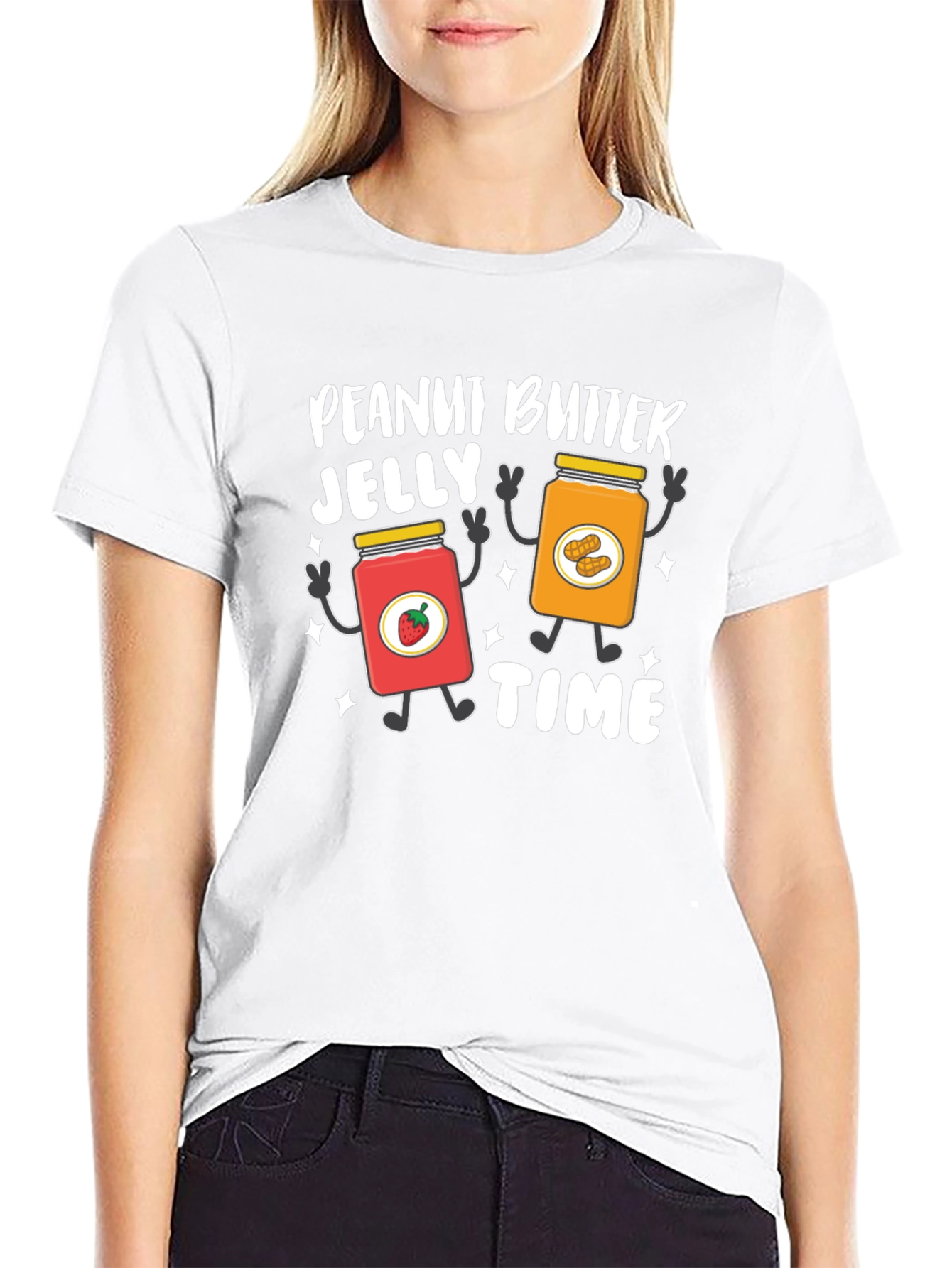 Peanut Butter Jelly Time Graphic T-Shirt