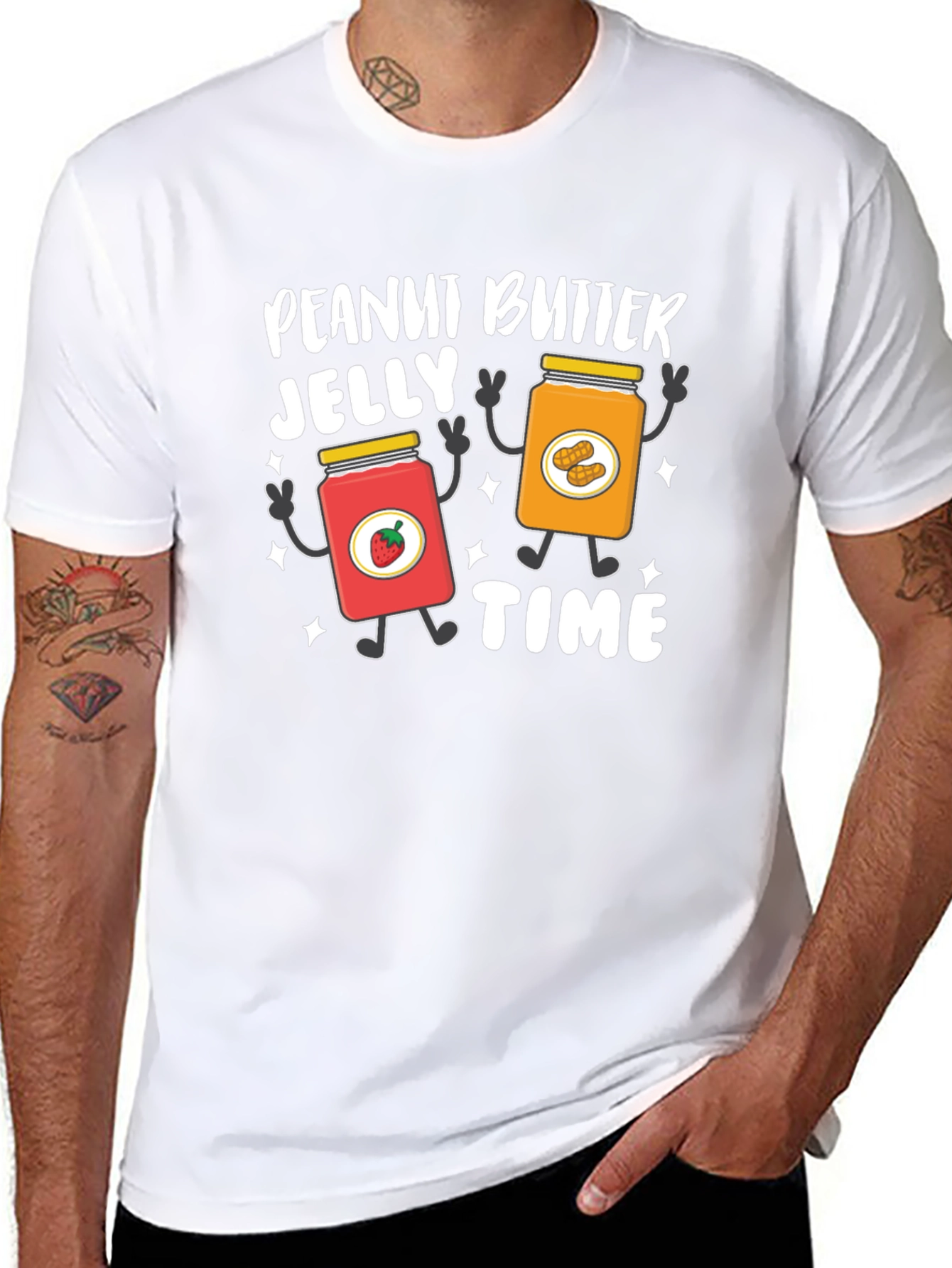 Peanut Butter Jelly Time Graphic T-Shirt