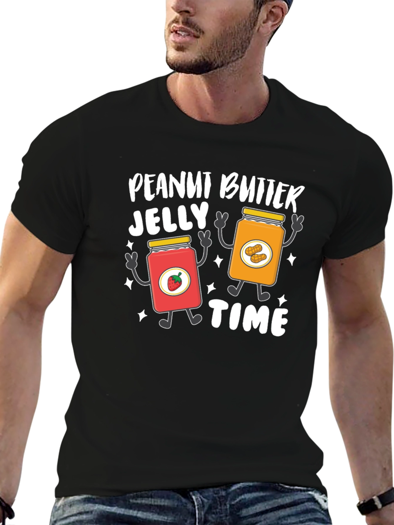 Peanut Butter Jelly Time Graphic T-Shirt