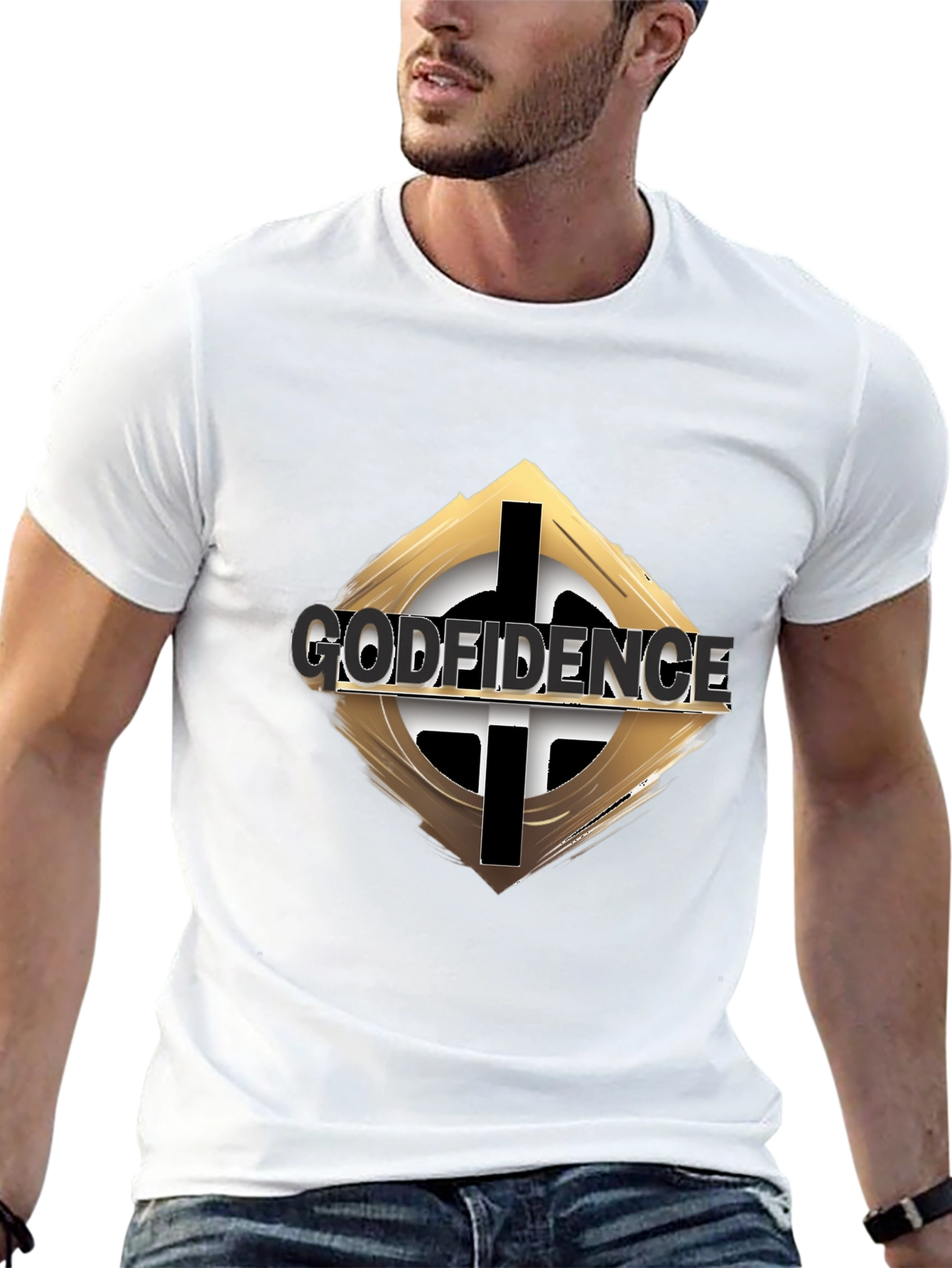 Godfidence Black Graphic Tee - Faith & Confidence