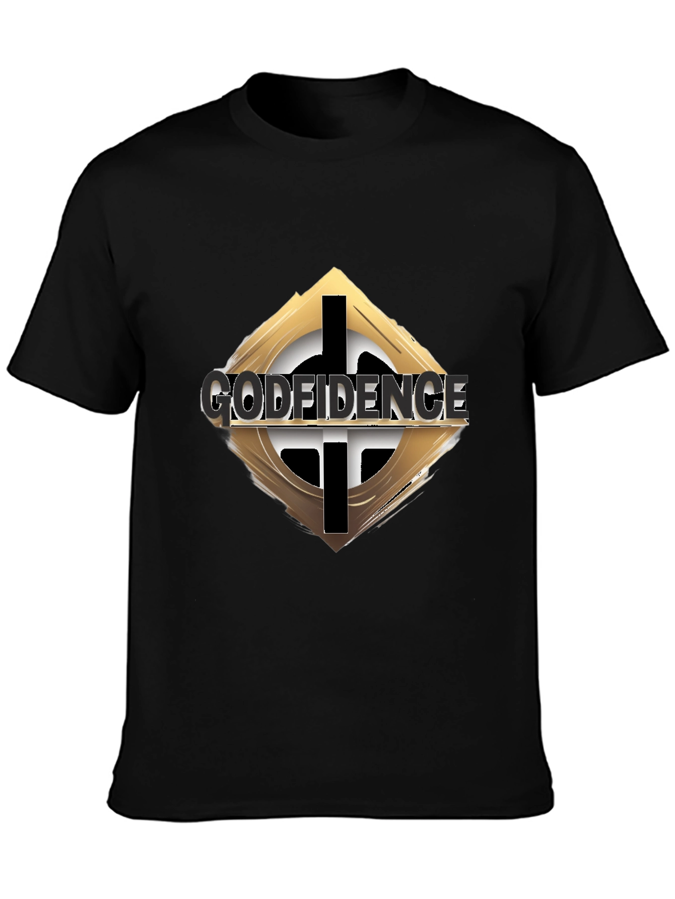 Godfidence Black Graphic Tee - Faith & Confidence