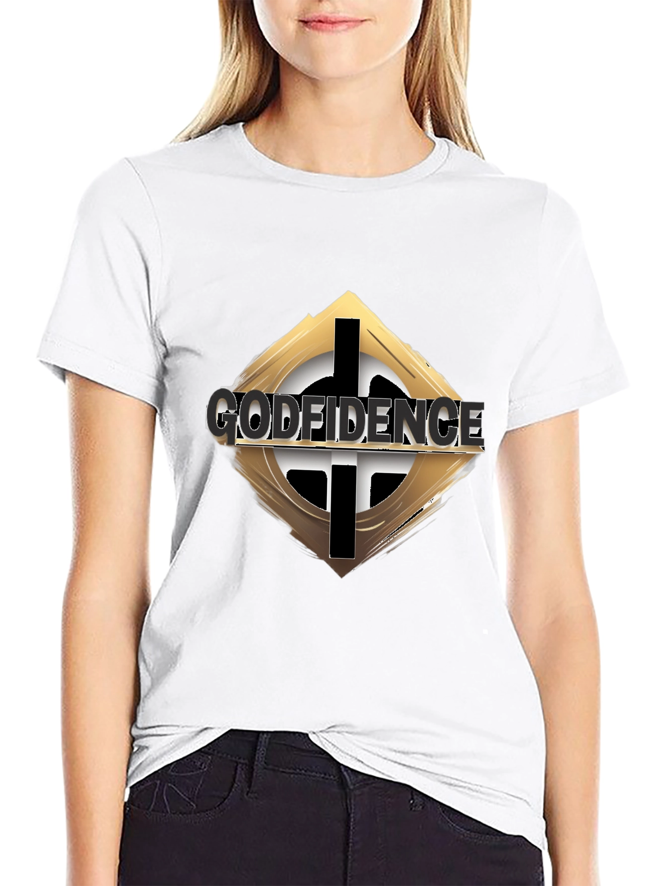 Godfidence Black Graphic Tee - Faith & Confidence