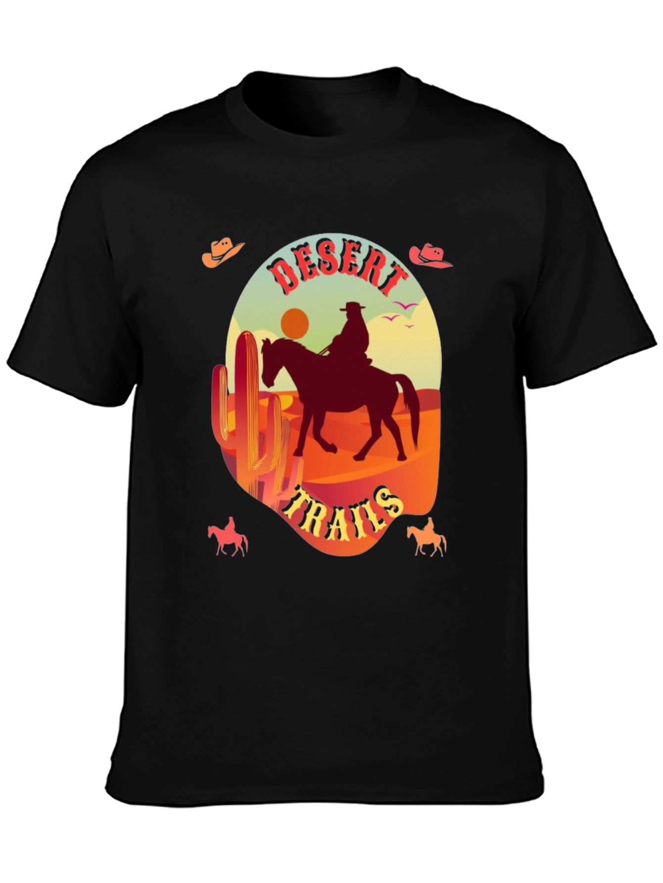 Desert Trails Graphic Tee - Cowboy Western Style