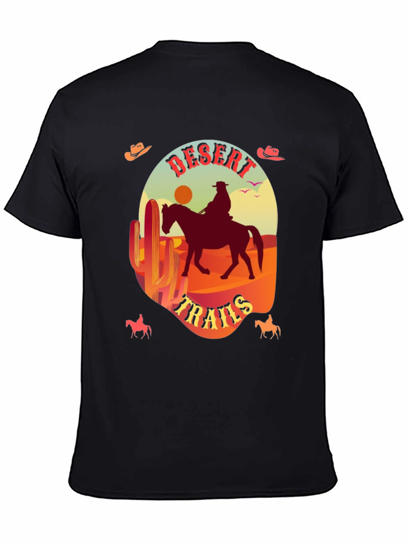 Desert Trails Graphic Tee - Cowboy Western Style