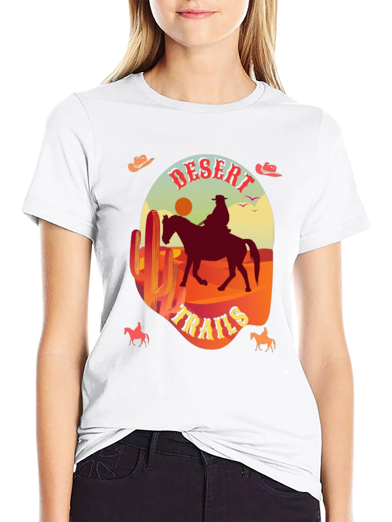 Desert Trails Graphic Tee - Cowboy Western Style