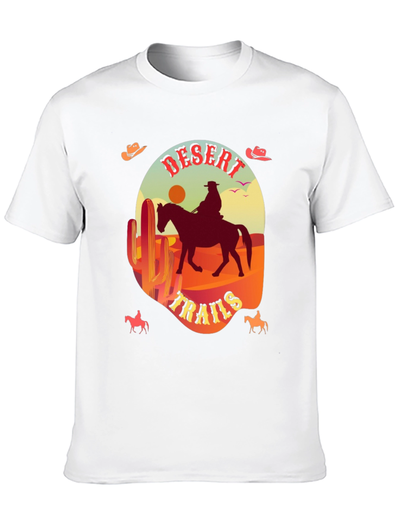 Desert Trails Graphic Tee - Cowboy Western Style
