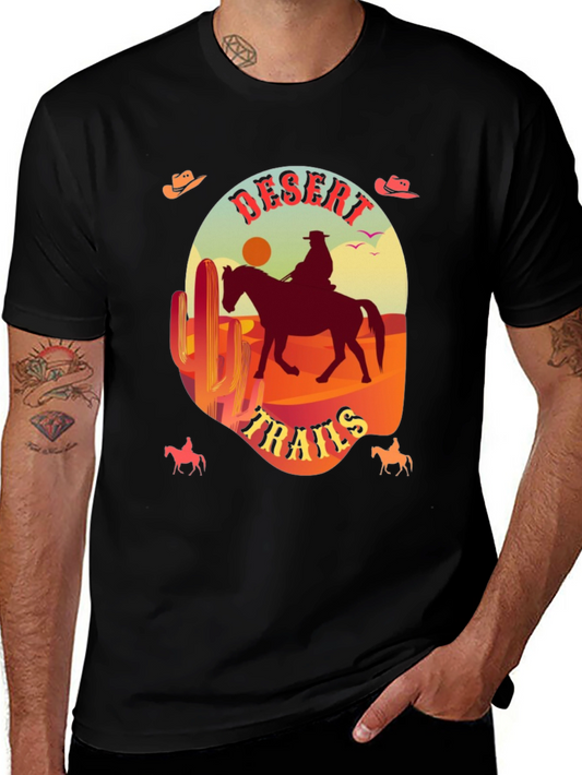 Desert Trails Graphic Tee - Cowboy Western Style