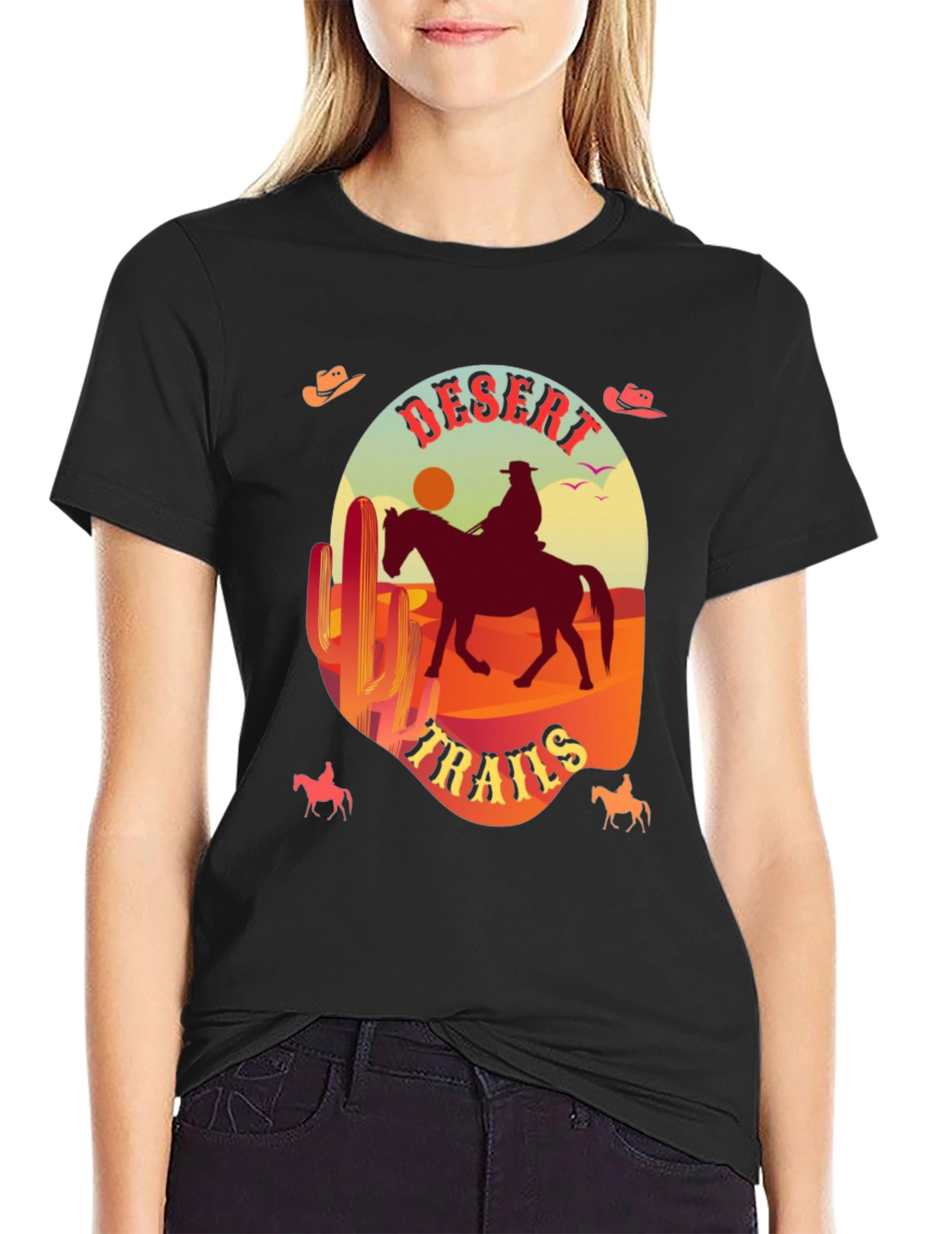 Desert Trails Graphic Tee - Cowboy Western Style